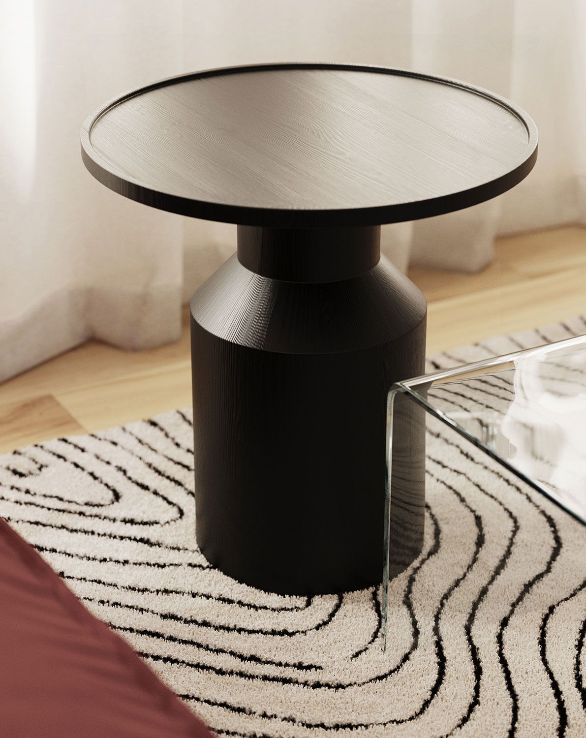 Couchtisch aus Holz FLAT SK2 Schwarz