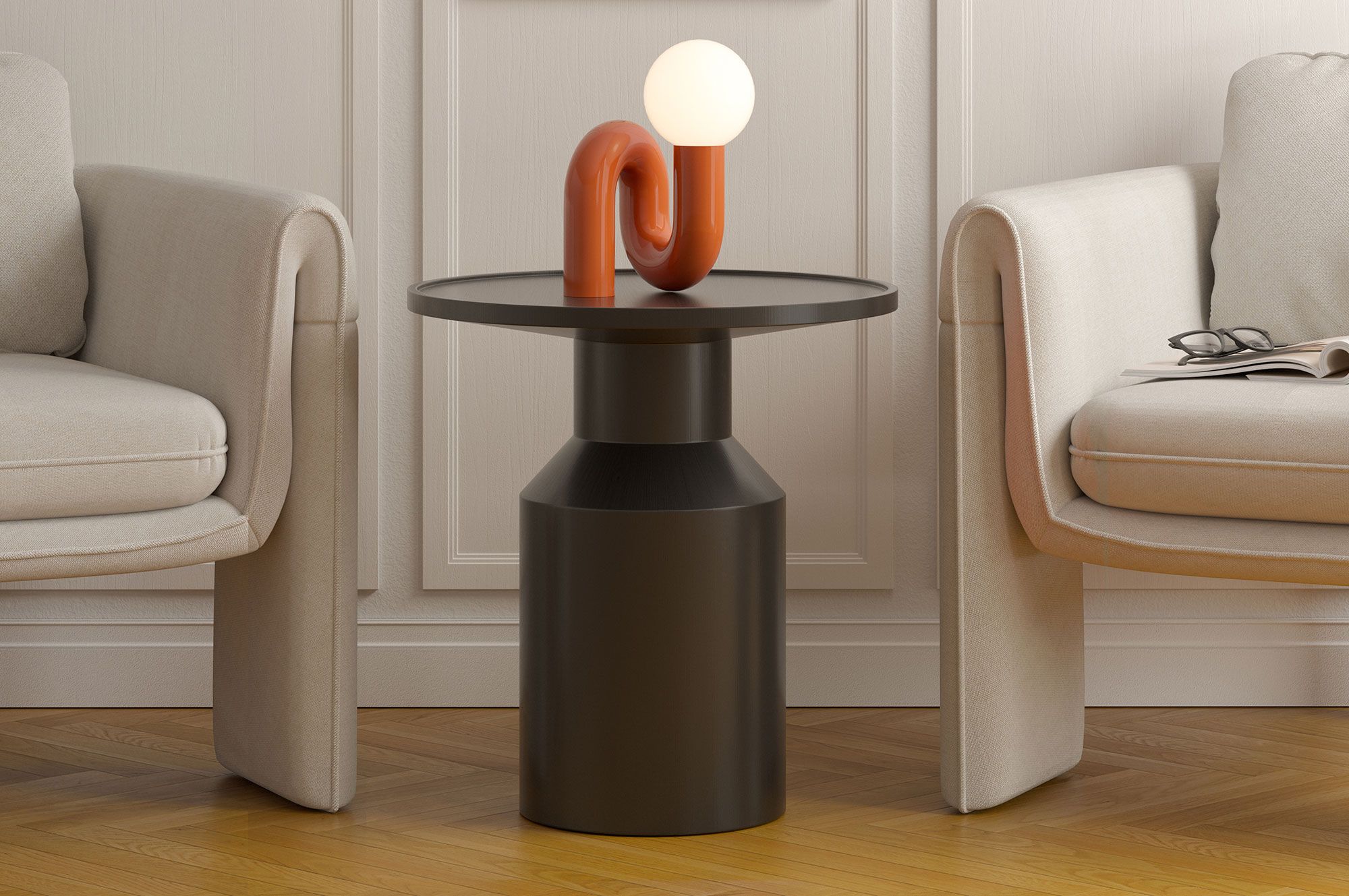 Couchtisch aus Holz FLAT SK2 Schwarz