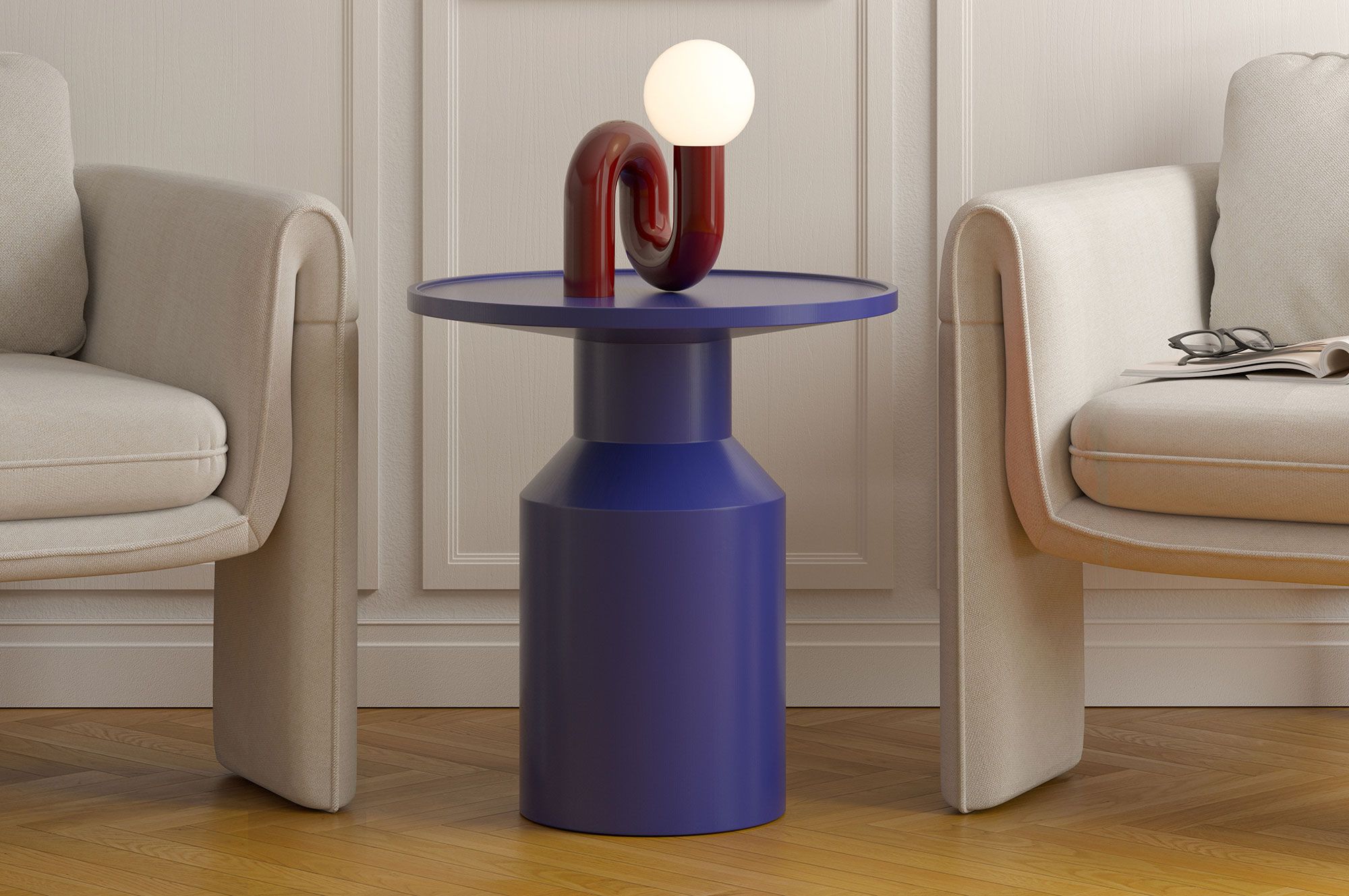 Couchtisch aus Holz FLAT SK2 Cobalt