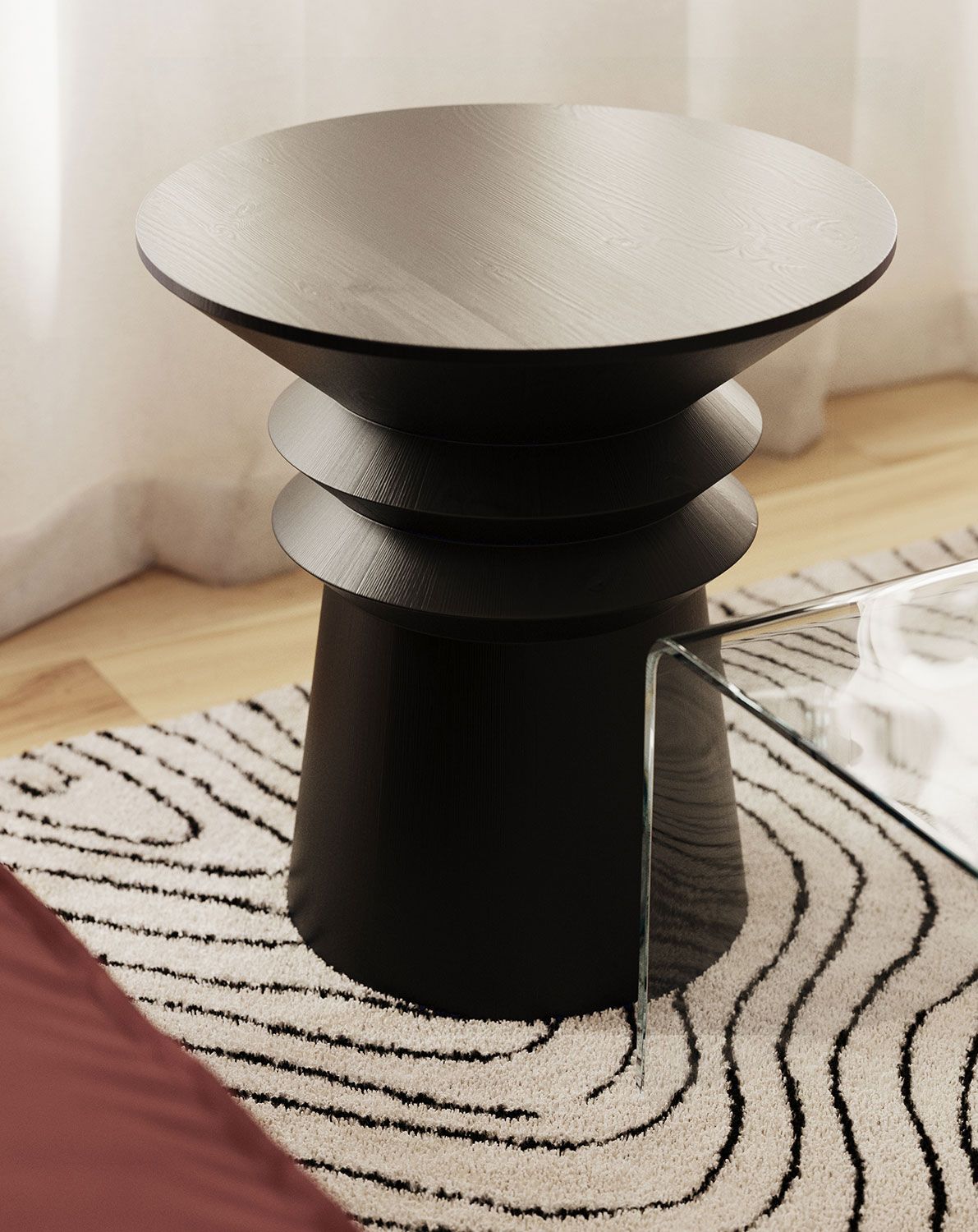 Couchtisch aus Holz LINE2 SK4 Schwarz