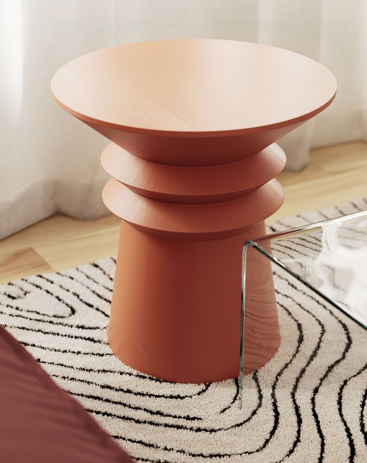 Couchtisch aus Holz LINE2 SK4 Mandarin
