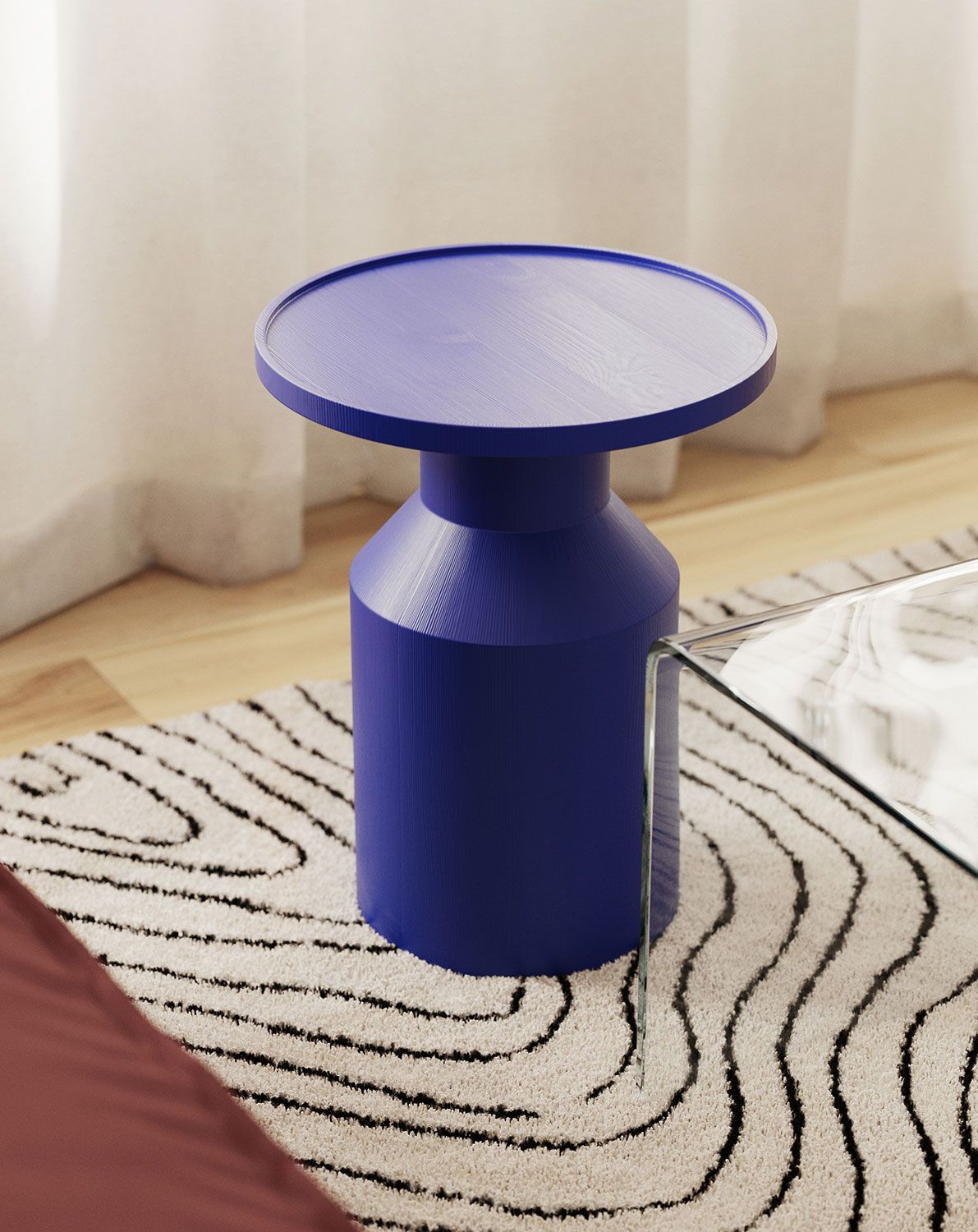 Hilfstisch aus Holz FLAT SP2 Cobalt
