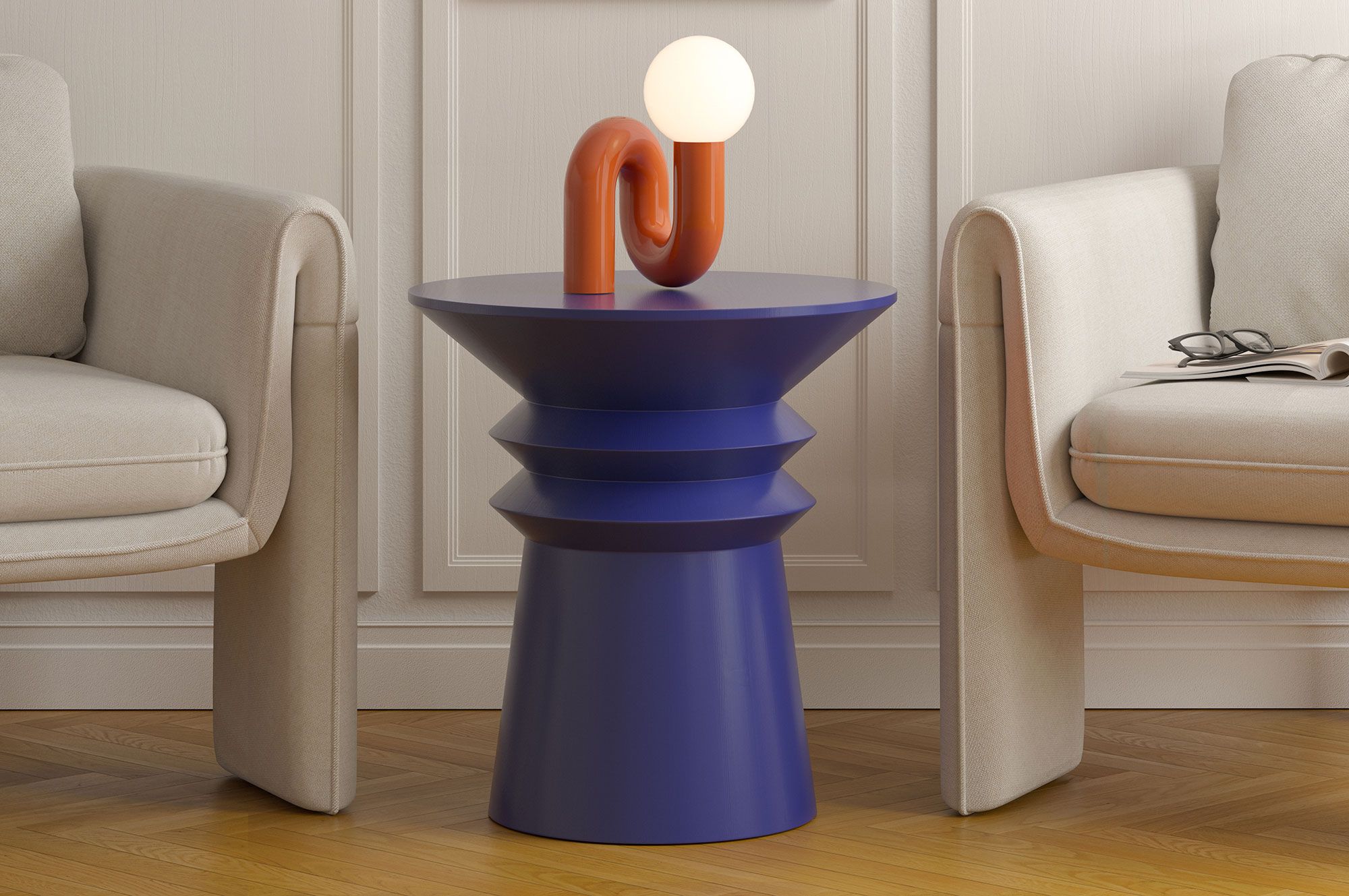 Couchtisch aus Holz LINE2 SK4 Cobalt