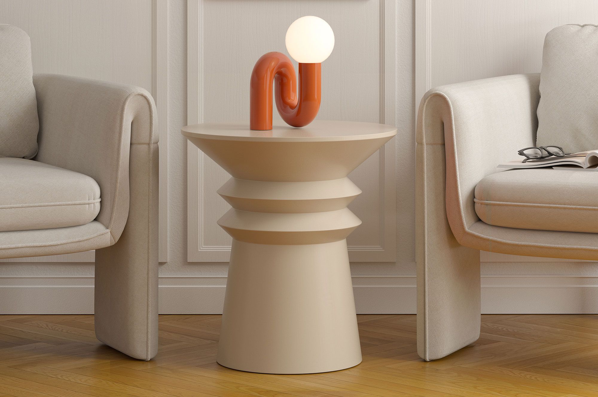 Couchtisch aus Holz LINE2 SK4 Champagne