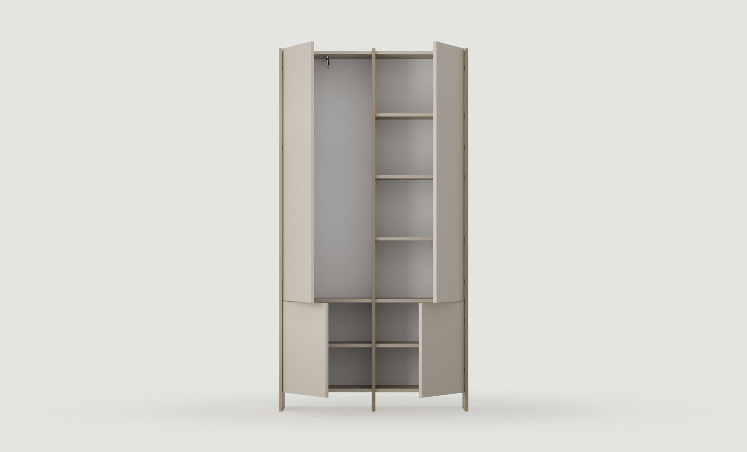 ASKA ASK18 Kleiderschrank
Farbe: Champagner Beige
Furnier: Cappuccino
                            