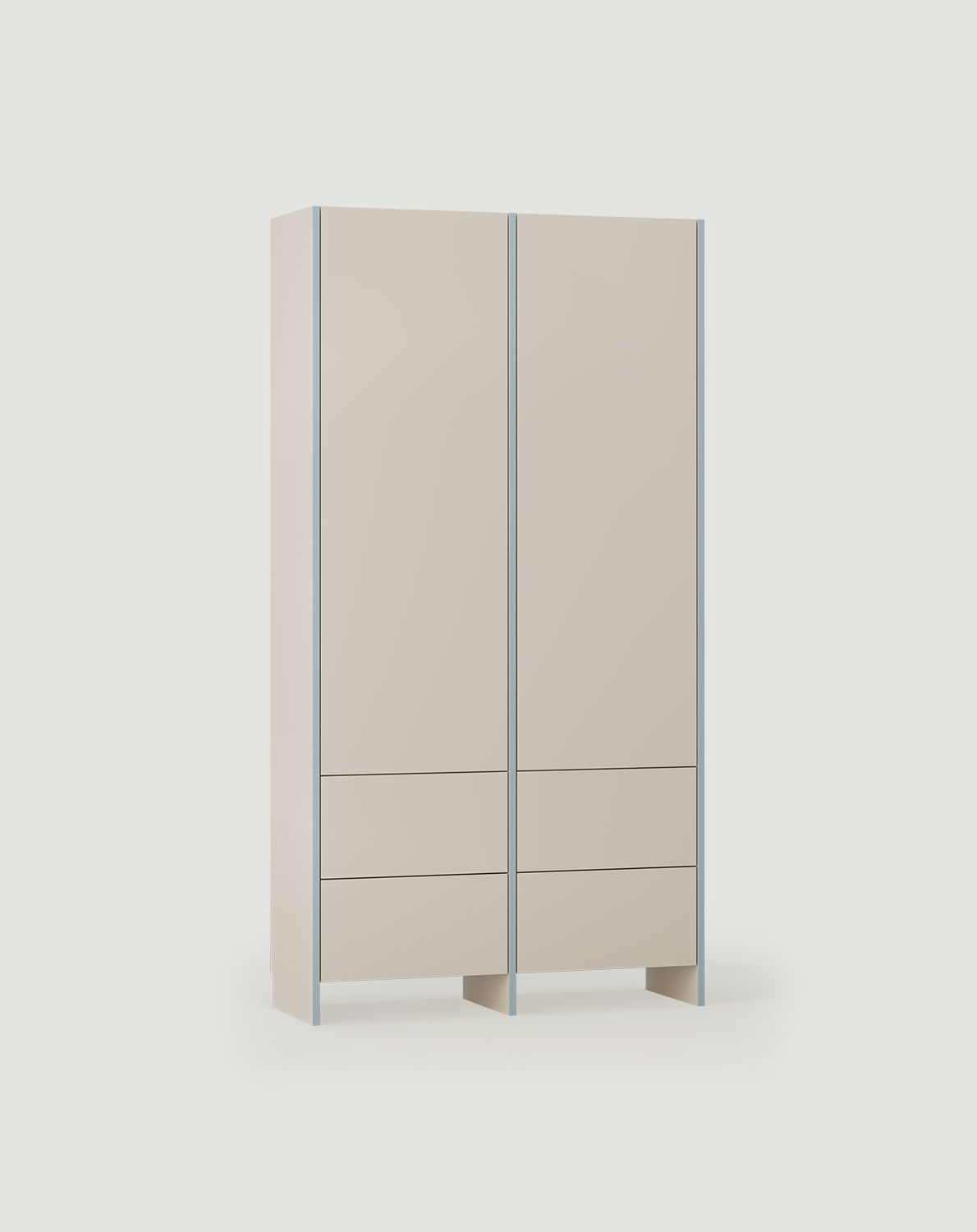 ASKA ASK19 Kleiderschrank
Farbe: Champagner Beige
Furnier: Taubenblau
