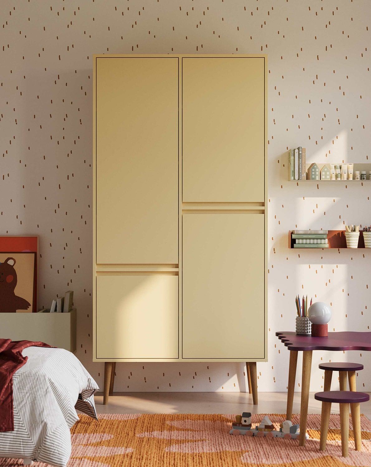 Fenris KIDS Kleiderschrank mit Einlegeböden SZF3K
