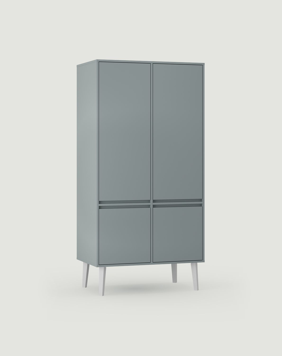 FENRIS tiefer Kleiderschrank mit Stange SZF4
Farbe: Dusk Blue
Beine: Trapez Buche Weiß