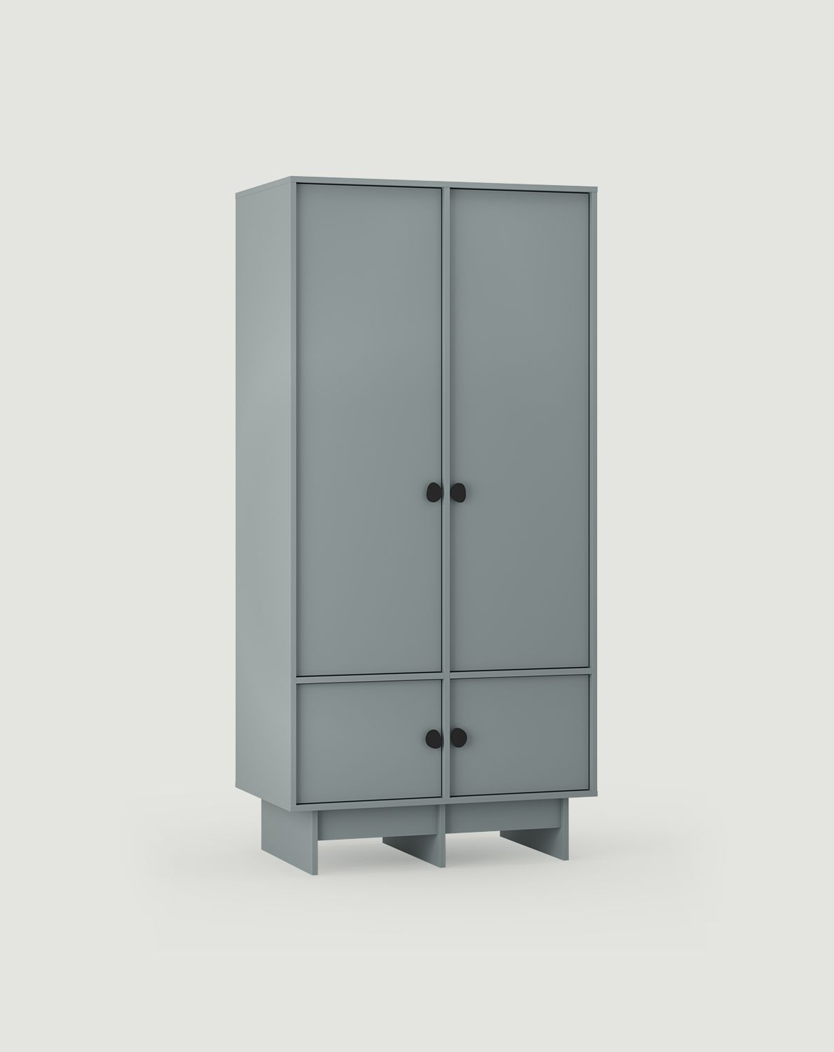 KABE SZK09 Kleiderschrank mit zwei Stangen im JAPANDI-Stil
Farbe: Dusk Blue
Griff: Schwarzer Griff aus rostfreiem Stahl