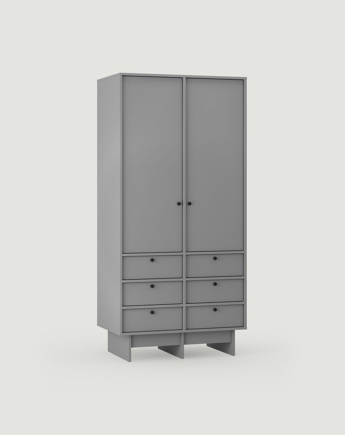 KABE SZK10 Kleiderschrank mit zwei Stangen im JAPANDI-Stil
Farbe: Moon Dust
Griff: Kugelgriff Schwarz KD