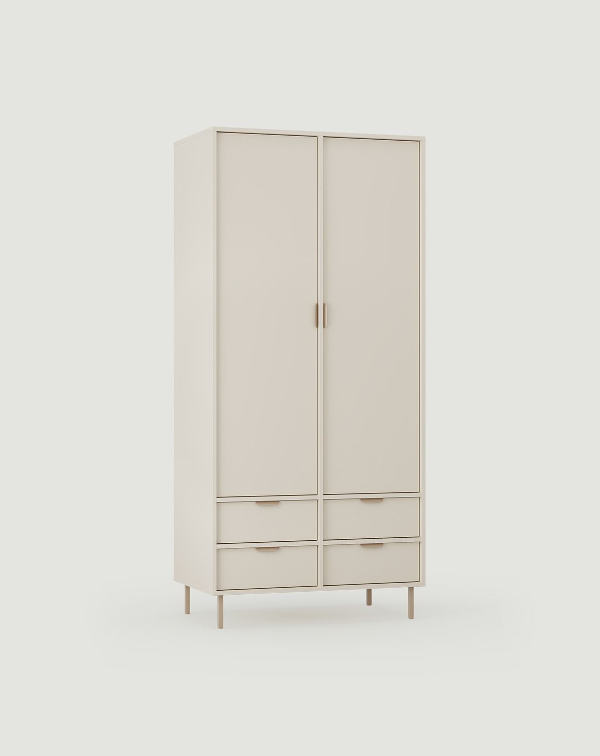 Tiefer Schrank mit zwei Kleiderstangen SIGI SZS10