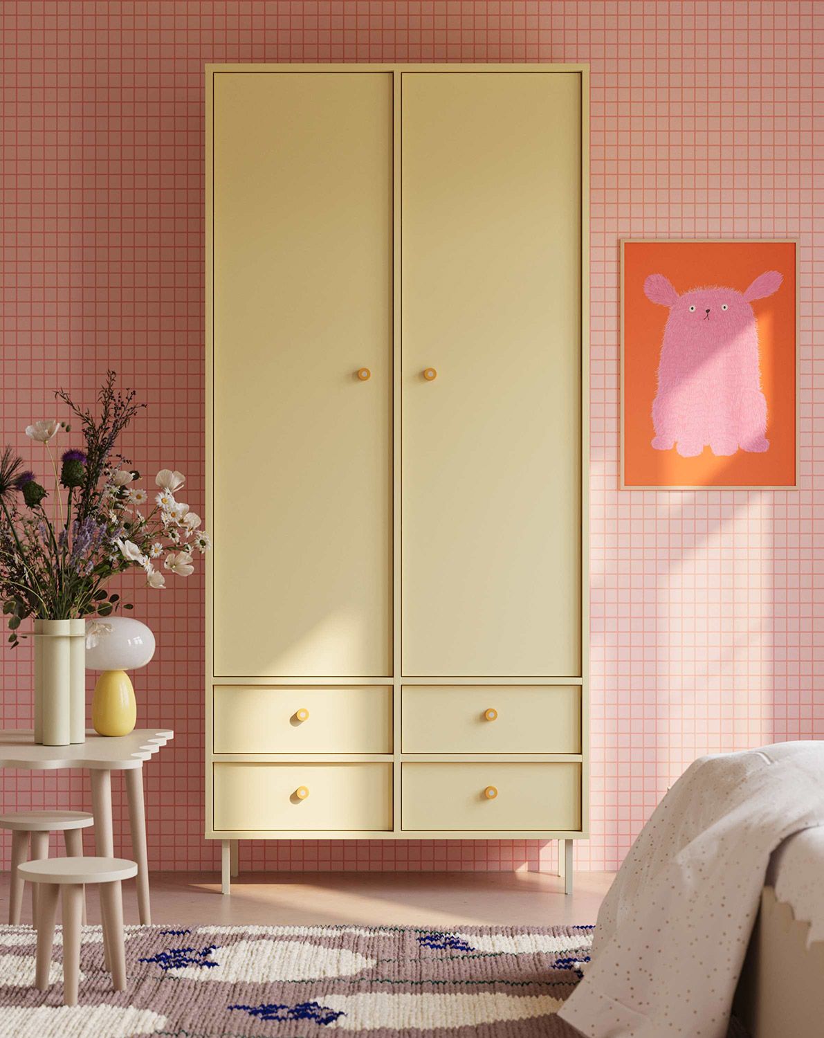 SIGI KIDS tiefer Kleiderschrank mit Stange SZS8K