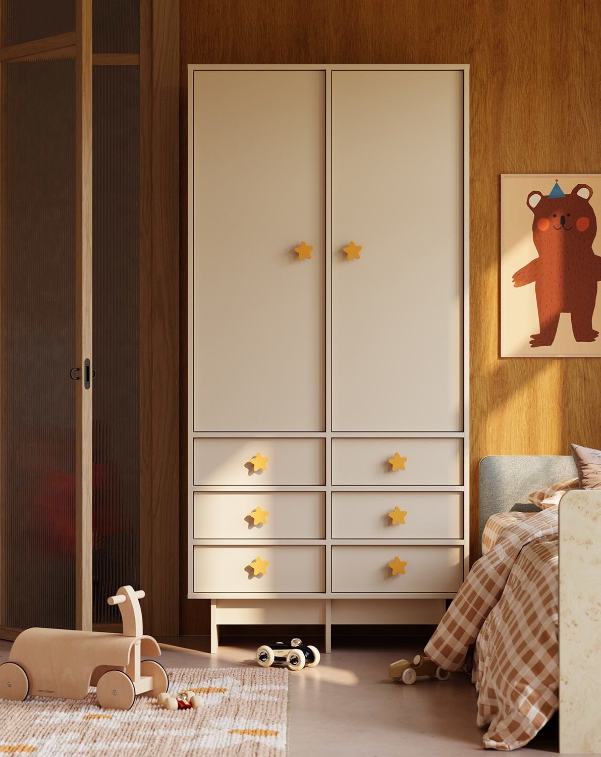 KABE KIDS SZK03K Kleiderschrank im JAPANI-Stil 