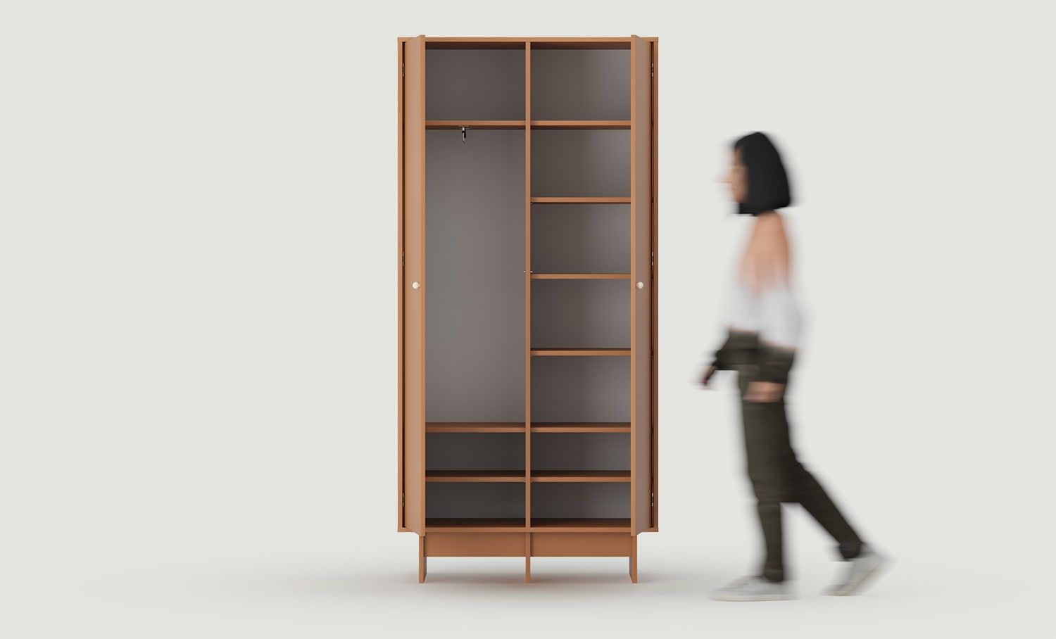 KABE SZK01 Kleiderschrank im JAPANI-Stil
Farbe: Sahara Deep
Griff: Kugelgriff aus Holz KD