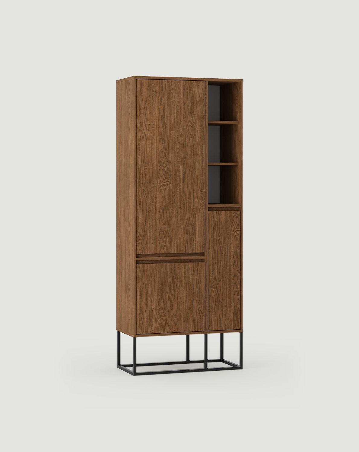 ODIS asymmetrischer Kleiderschrank SZOA3
Farbe: Eiche Rustikal
Farbe der Beine: ODIS Stahl Schwarz