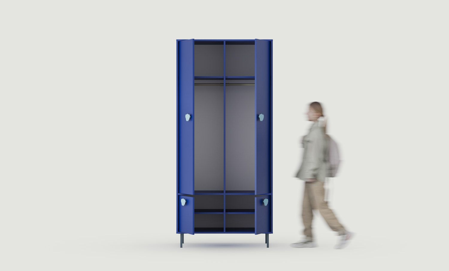 SIGI KIDS Kleiderschrank mit zwei Stangen SZS9K 
