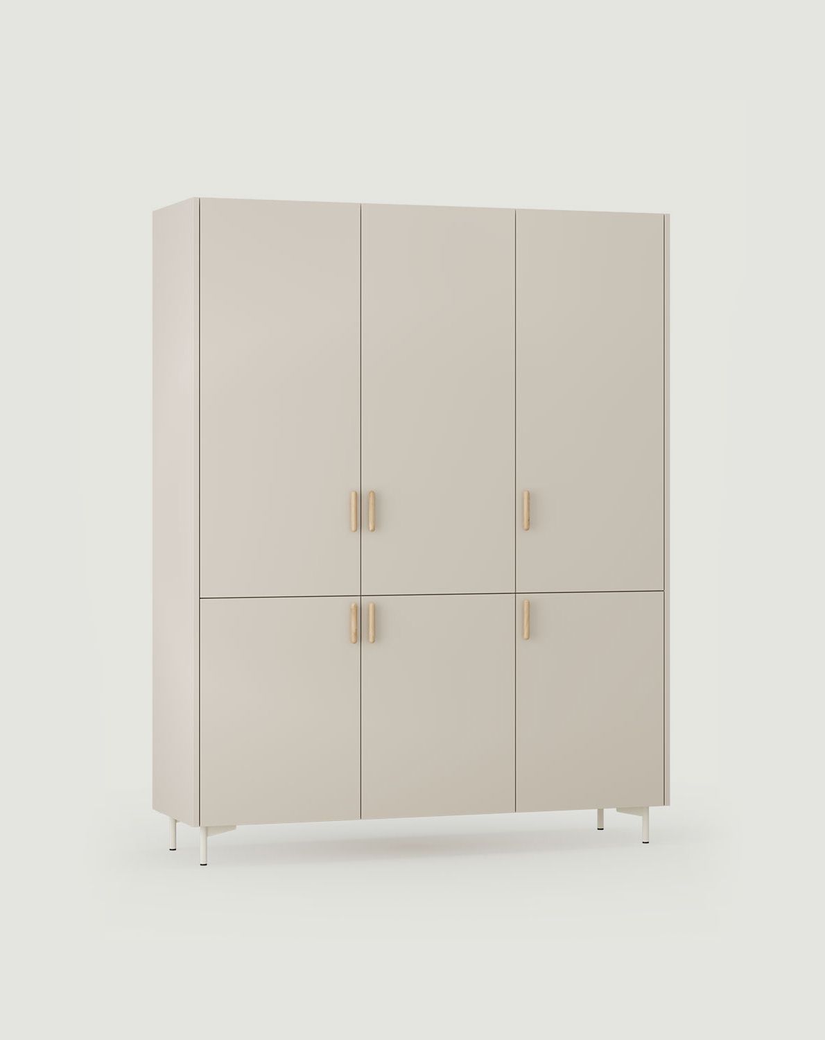 SKRA SKR61 Kleiderschrank
Farbe: Wrapping Cashmere
Bein: Milky Way
Griff: Zigarreneiche
                            
