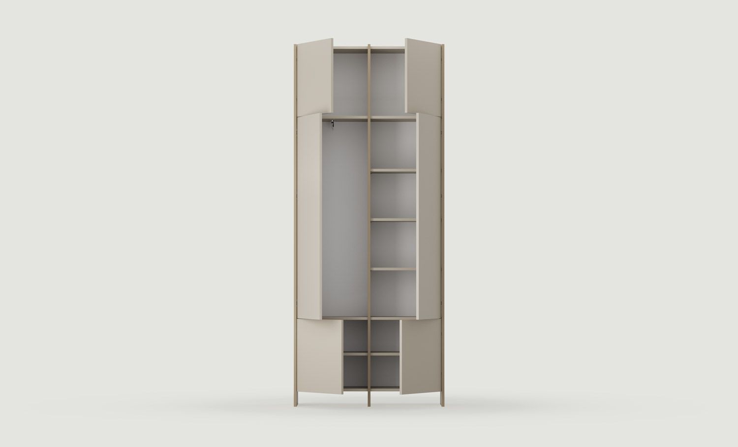 Hohe Garderobe ASKA ASK20
Farbe: Champagner Beige
Furnier: Cappuccino