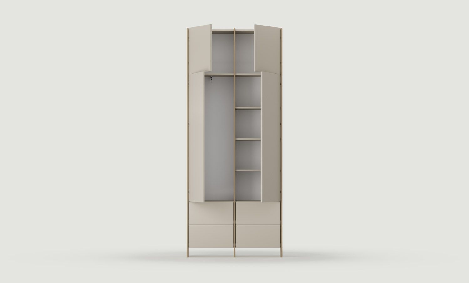 Hohe Garderobe ASKA ASK21
Farbe: Champagner Beige
Furnier: Cappuccino