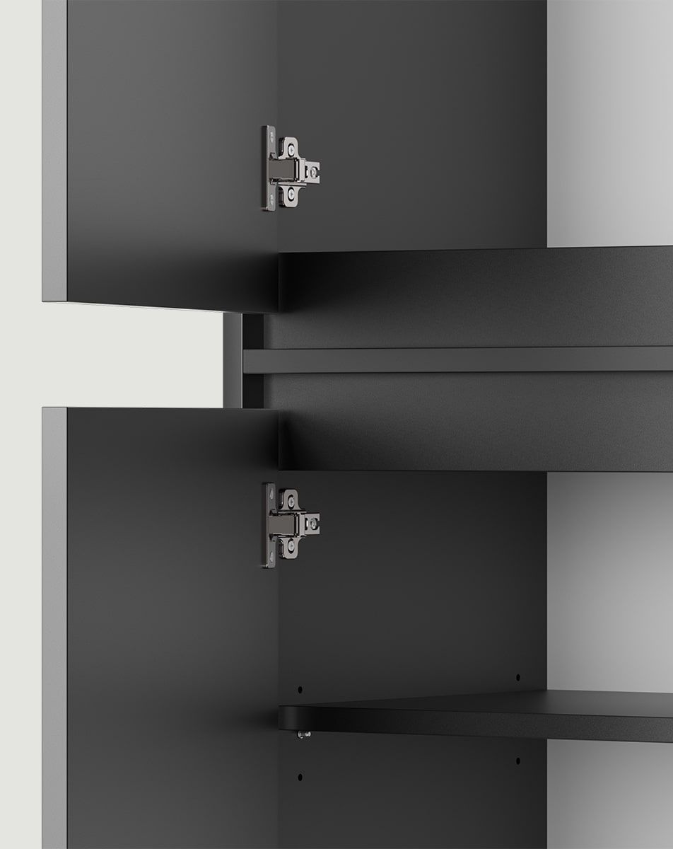 Schrank mit Einlegeböden FENRIS SZF3
Farbe: Onyx Schwarz