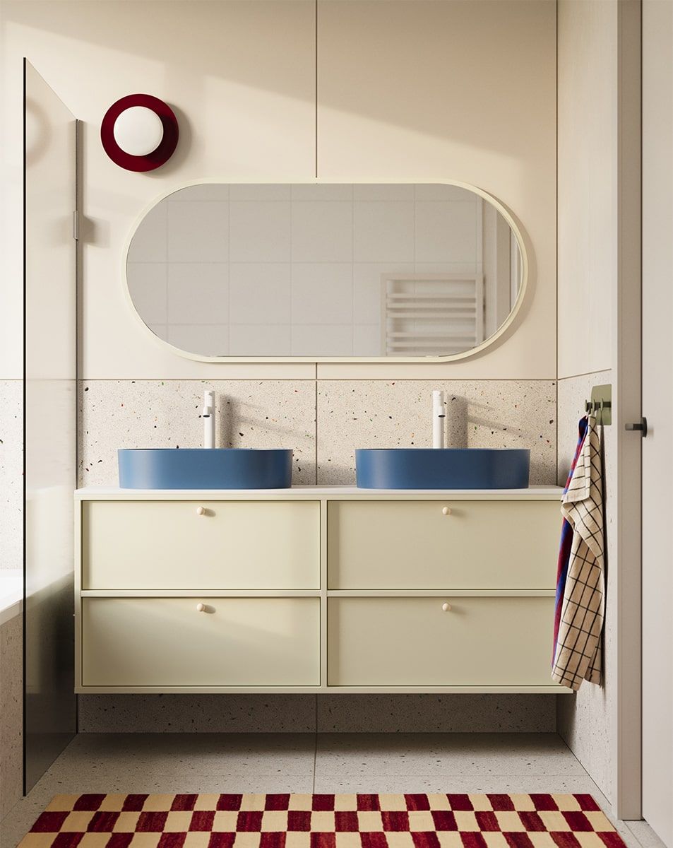 
KABE Schrank mit zwei OMNIRES Wandwaschbecken WK2U03 im JAPANDI-Stil
Farbe: Milky Way
Griff: KD Kugelgriff aus Holz
Waschbecken: Shell M+ Mitternachtsblau OMNIRES
Wasserhahn: Tall Y Weiß OMNIRES