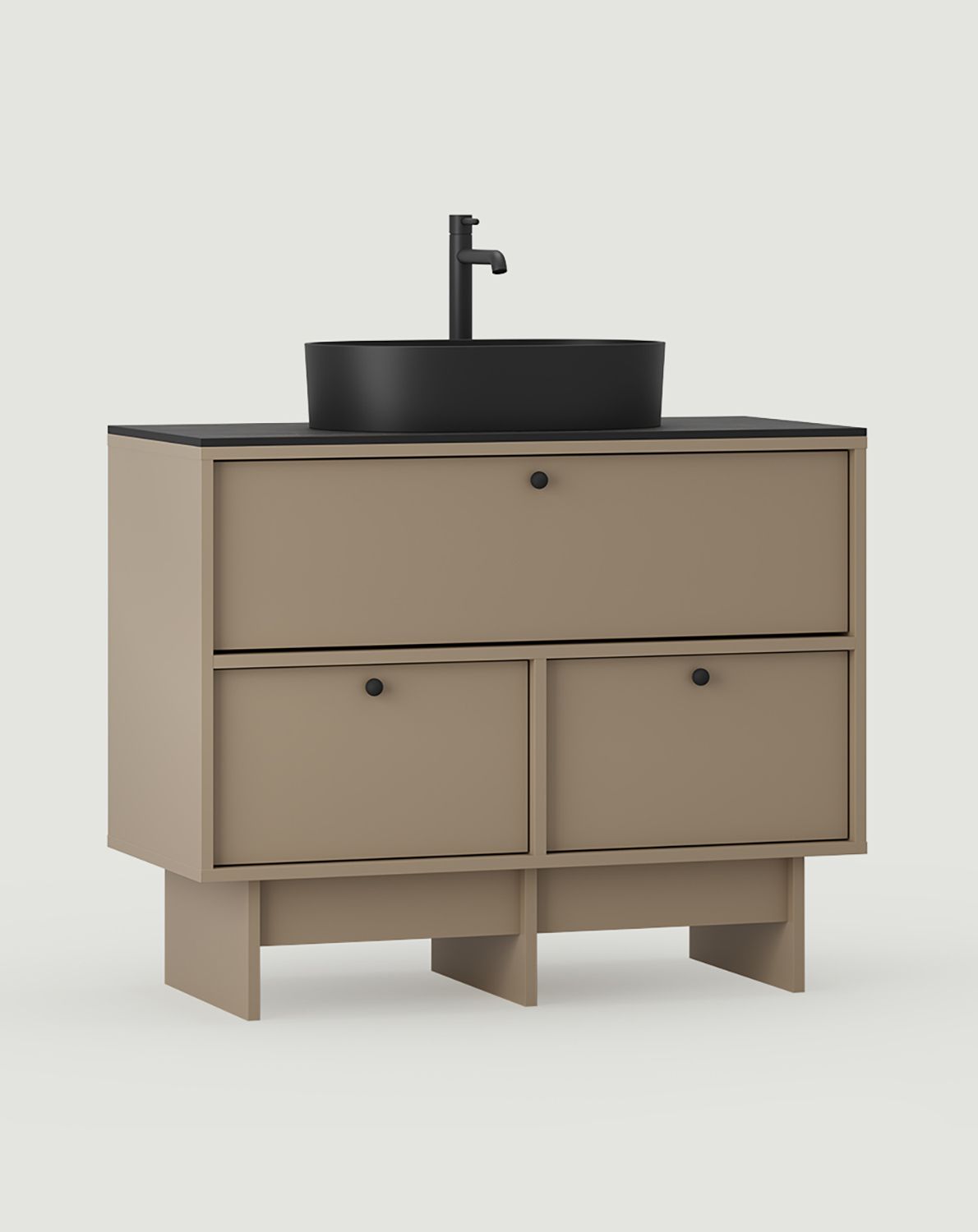 KABE-Schrank mit OMNIRES-Waschtisch KU01 im JAPANDI-Stil
Farbe: Cappuccino
Griff: Kula Black KD
Waschbecken: OVO M+ Schwarz Lava OMNIRES
Wasserhahn: Tall Y Schwarz OMNIRES
Arbeitsplatte: Black Marble Sinter
