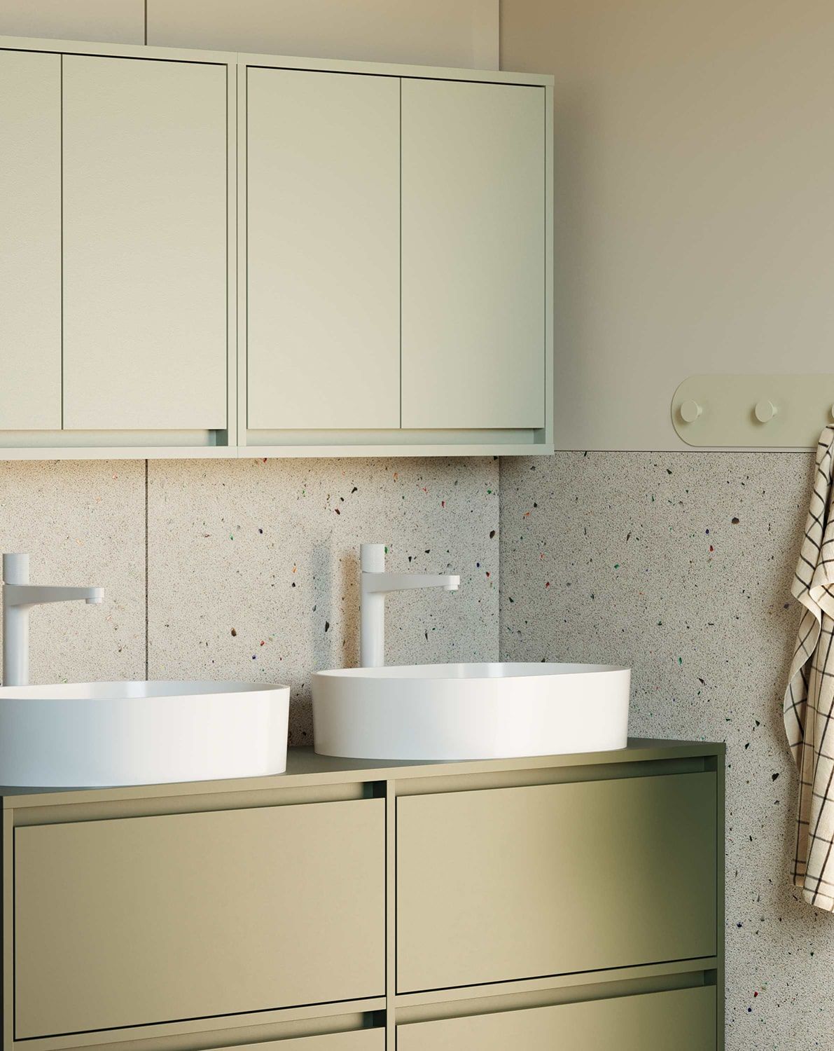 ODIS WOL01 Wandbadezimmerschrank
Farbe: Milk Pistachio