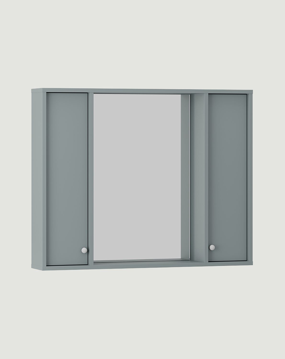 Badezimmer-Wandschrank mit Spiegel KABE WKLL02 im JAPANDI-Stil
Farbe: Twilight Blue
Griff: Weißer KD-Kugelgriff