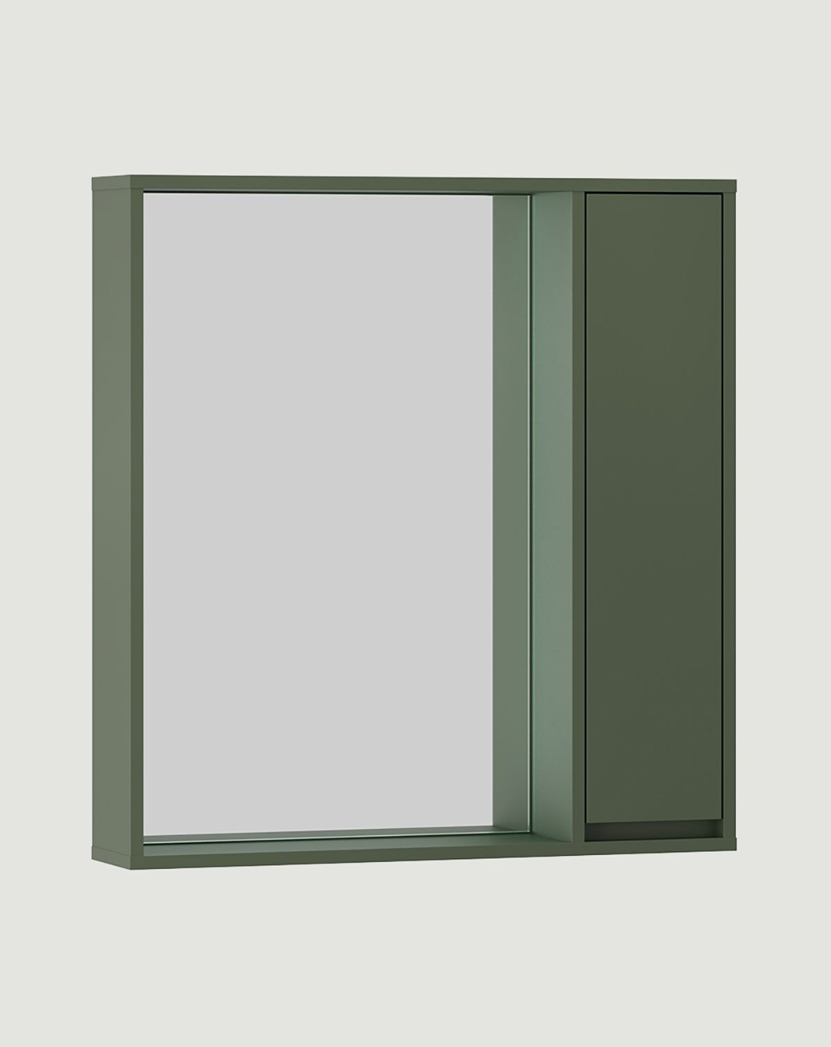 Badezimmer-Wandschrank mit Spiegel ODIS WOLL01
Farbe: Zypressengrün