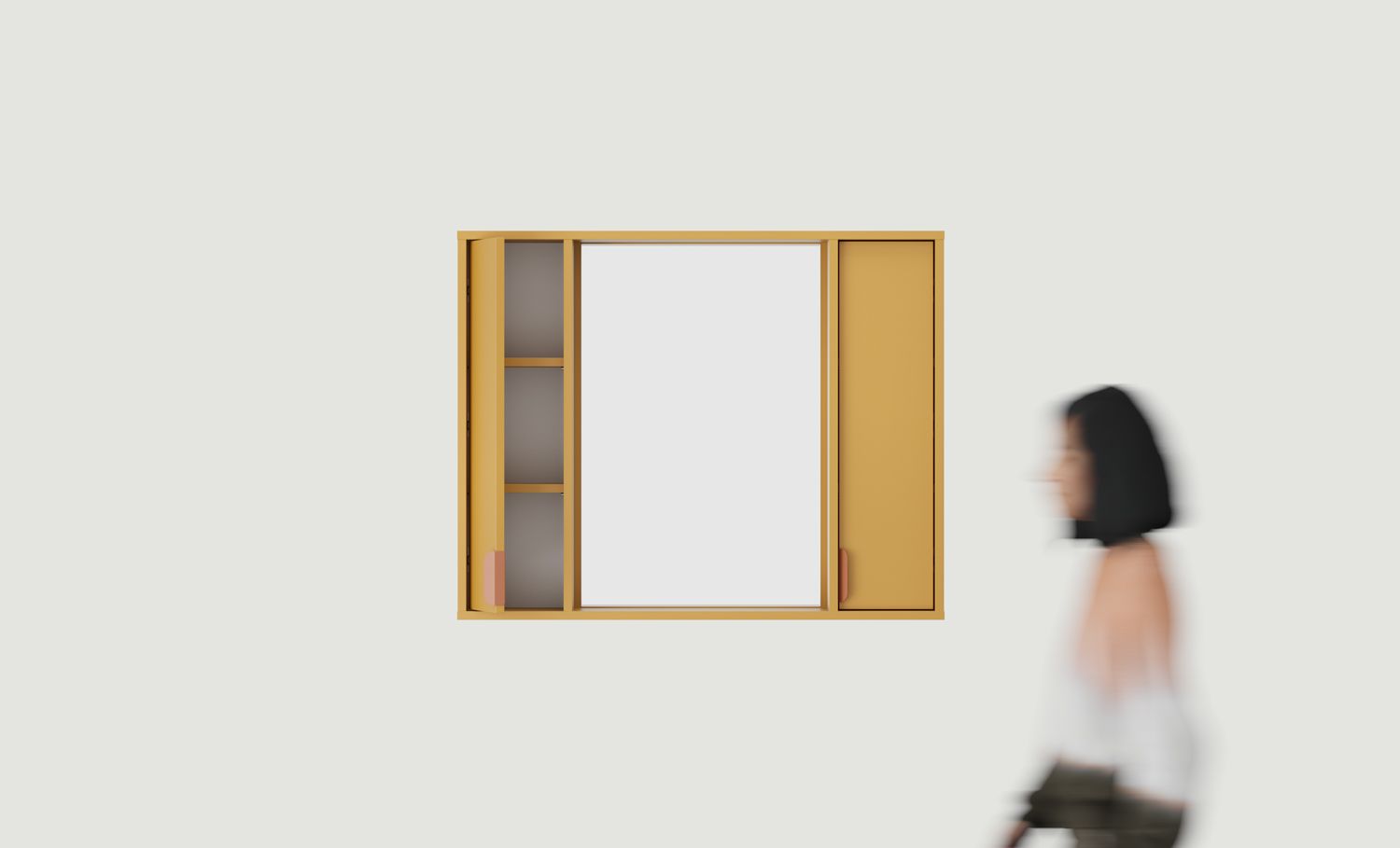 Bad-Hängeschrank mit Spiegel SIGI WSLL02
Farbe: Senf Vintage
Griff: LAYERS 110 Sahara Deep