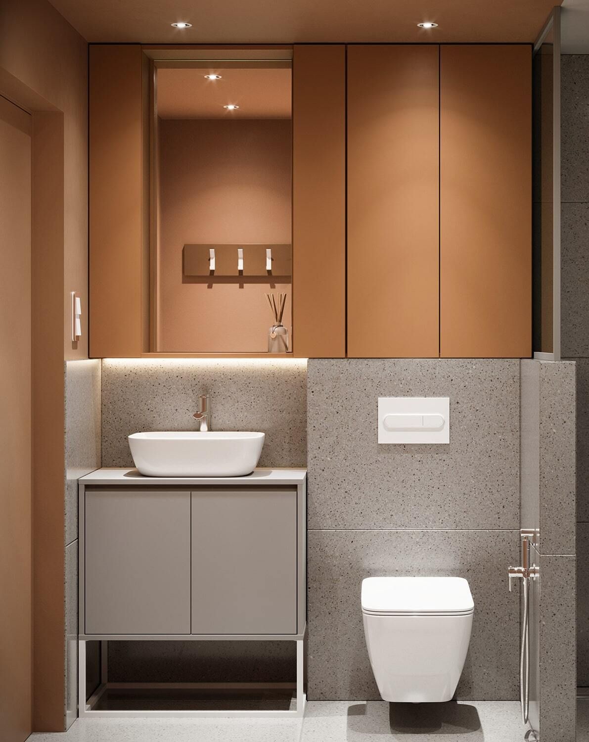 Badezimmer-Hängeschrank mit Spiegel WLL02