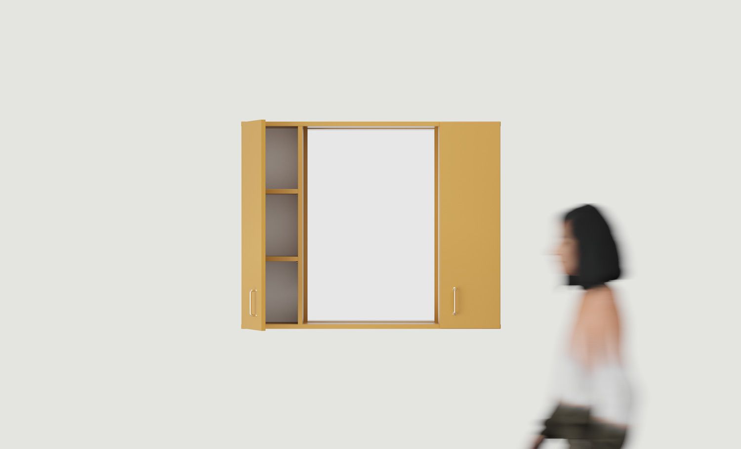 Badezimmer-Hängeschrank mit Spiegel WLL02