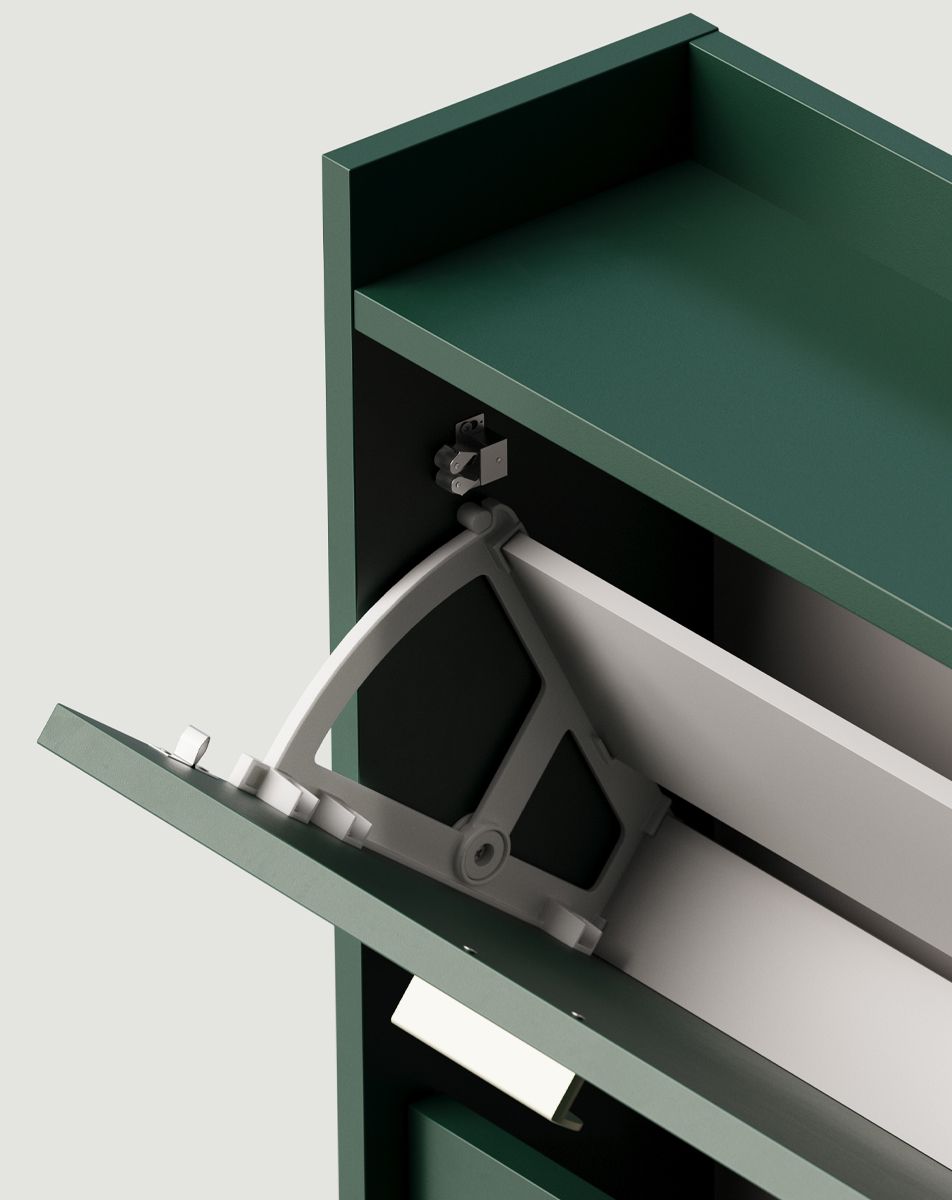 SIGI SBKS1 Klapp-Schuhschrank
Farbe: Precious Emerald