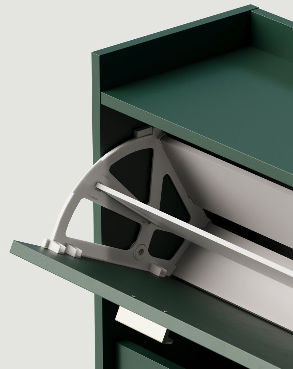 SIGI SBKS1D Klapp-Schuhschrank
Farbe: Precious Emerald