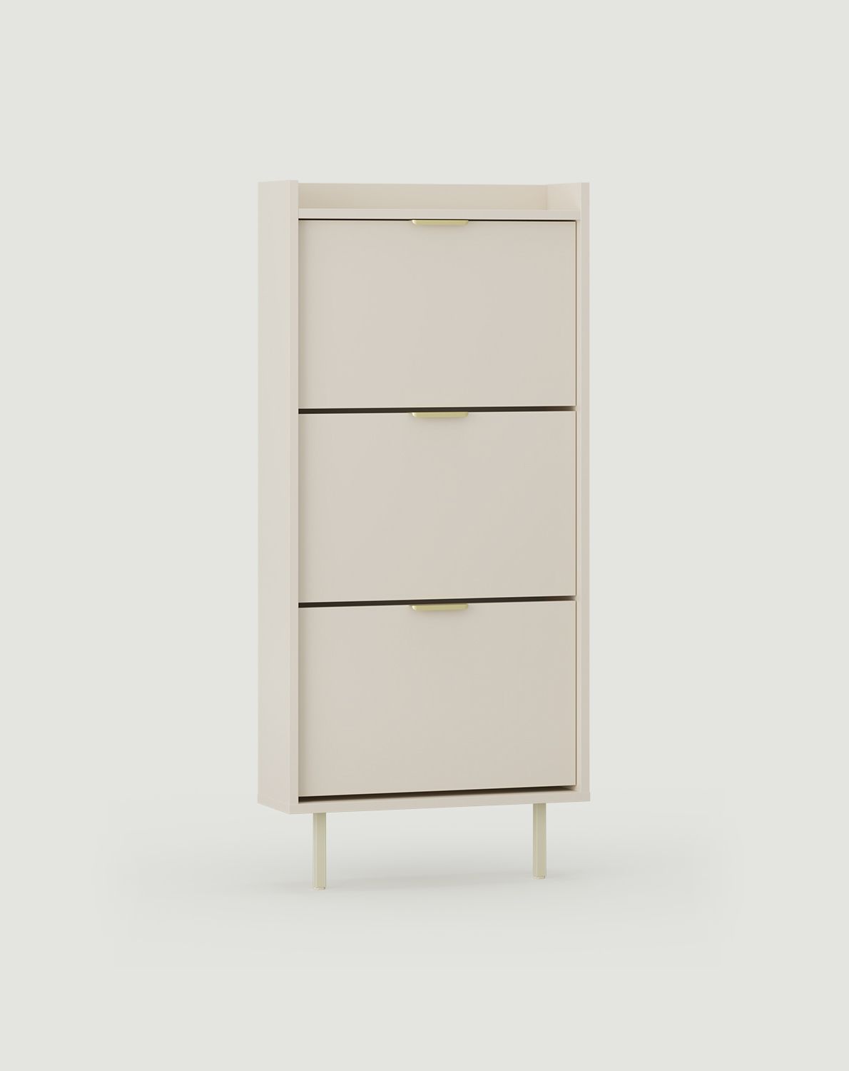 SIGI SBKS2 Klapp-Schuhschrank
Farbe: Milky Way
Fuß: Milky Way
Griff: LING Gold