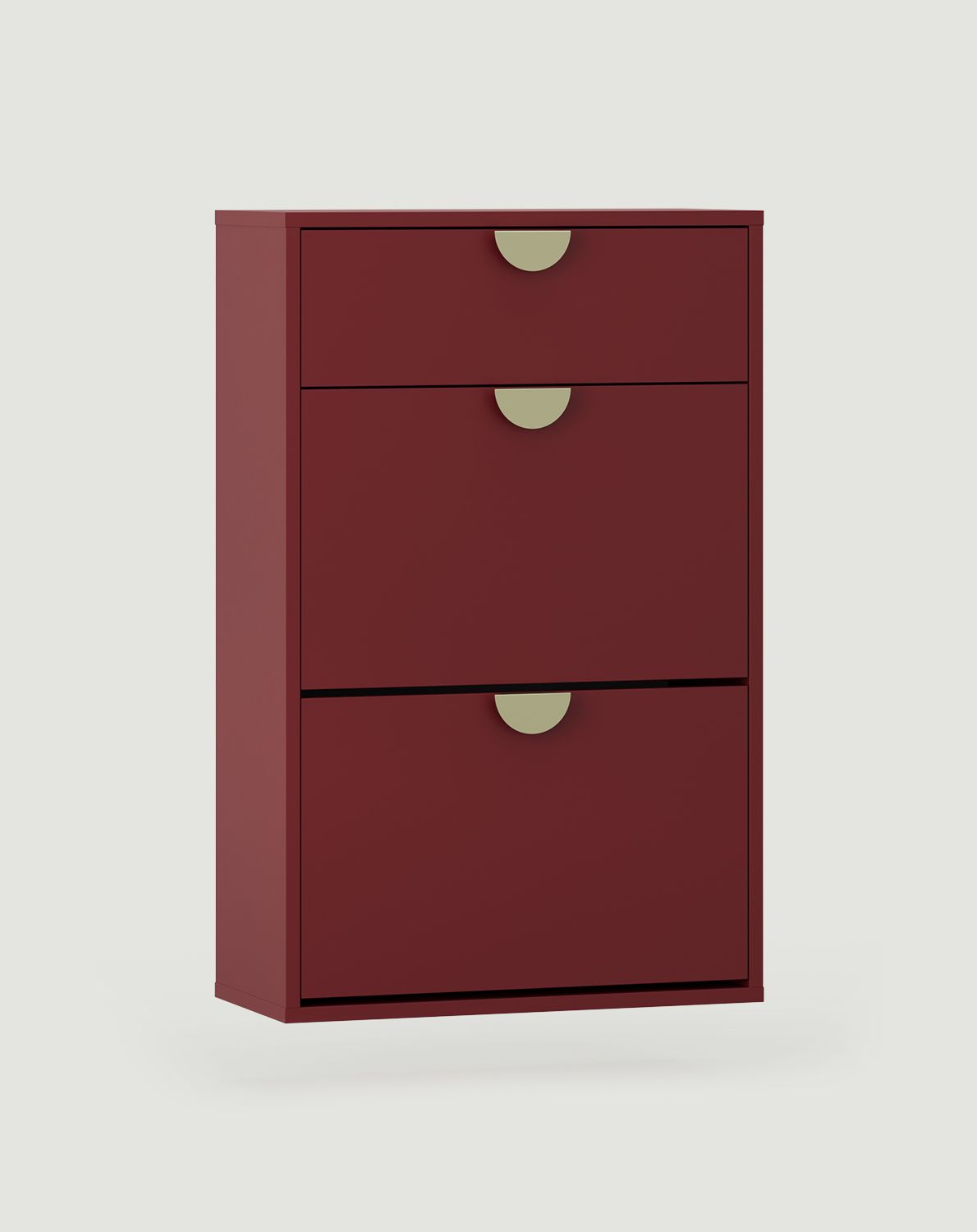 SBK4DS Hängeschuhschrank
Farbe: Burgund Marseille
Griff: RIND Holzgriff Gold