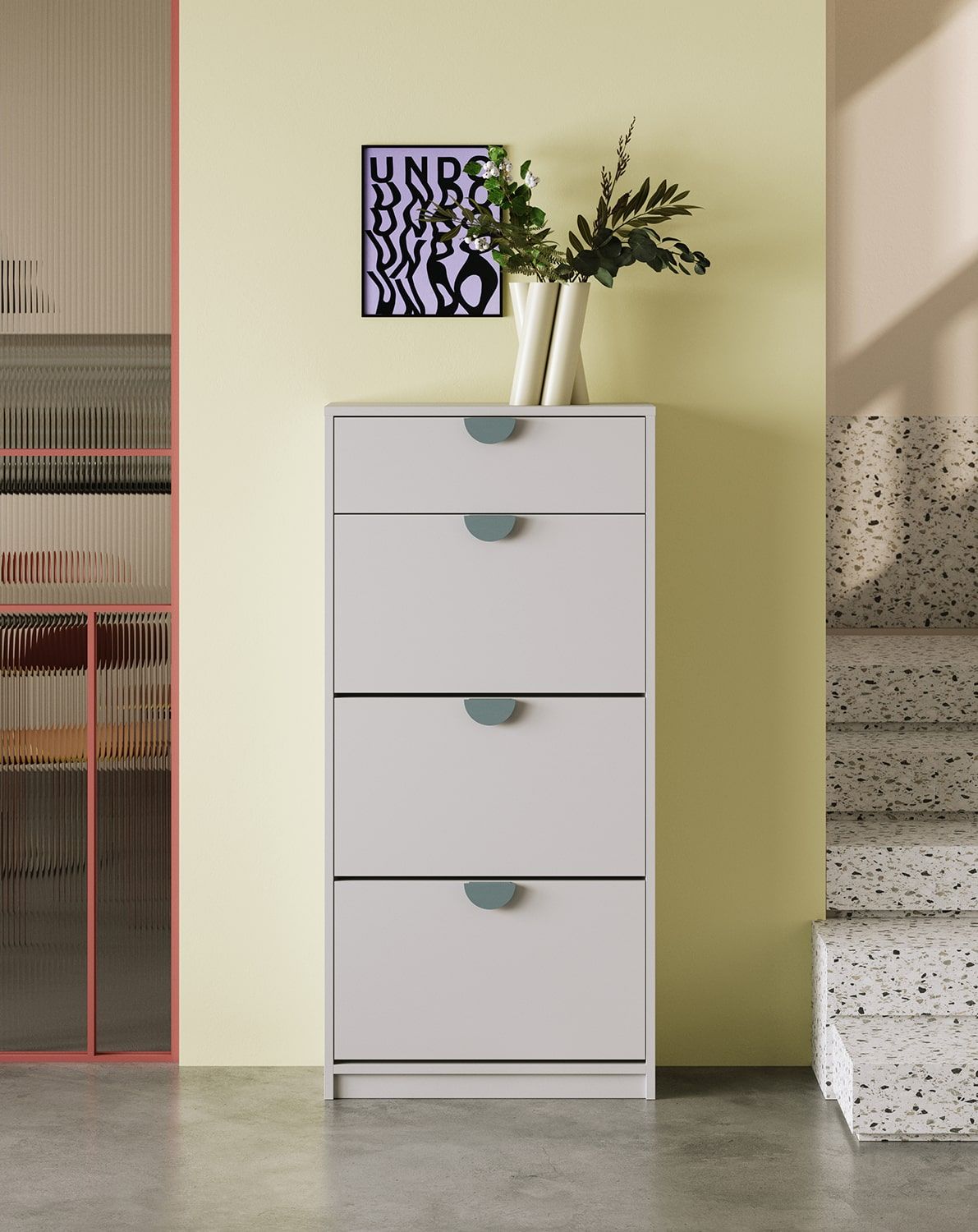 SBK6CDS Standschuhschrank
Farbe: Silent Grey
Griff: RIND Holzgriff aus Esche