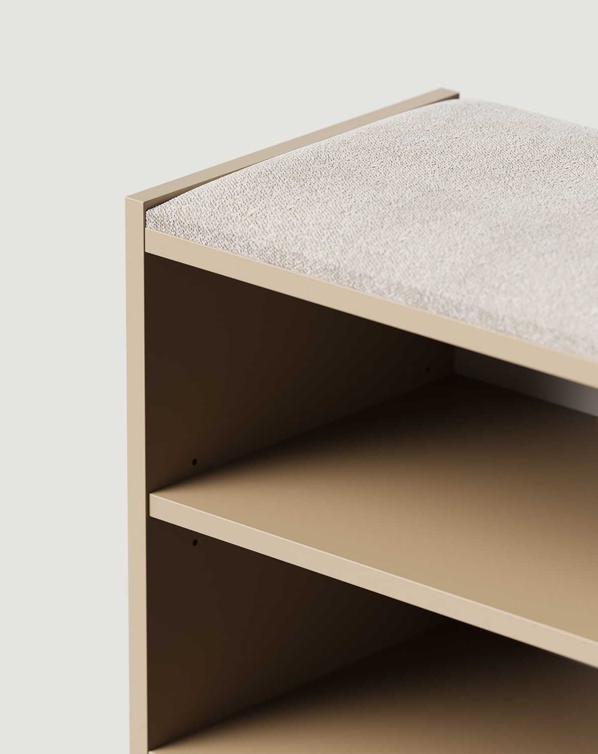 Schuhschrank SBO2 mit Sitz
Farbe: Cappuccino
Sitz: Moos 02