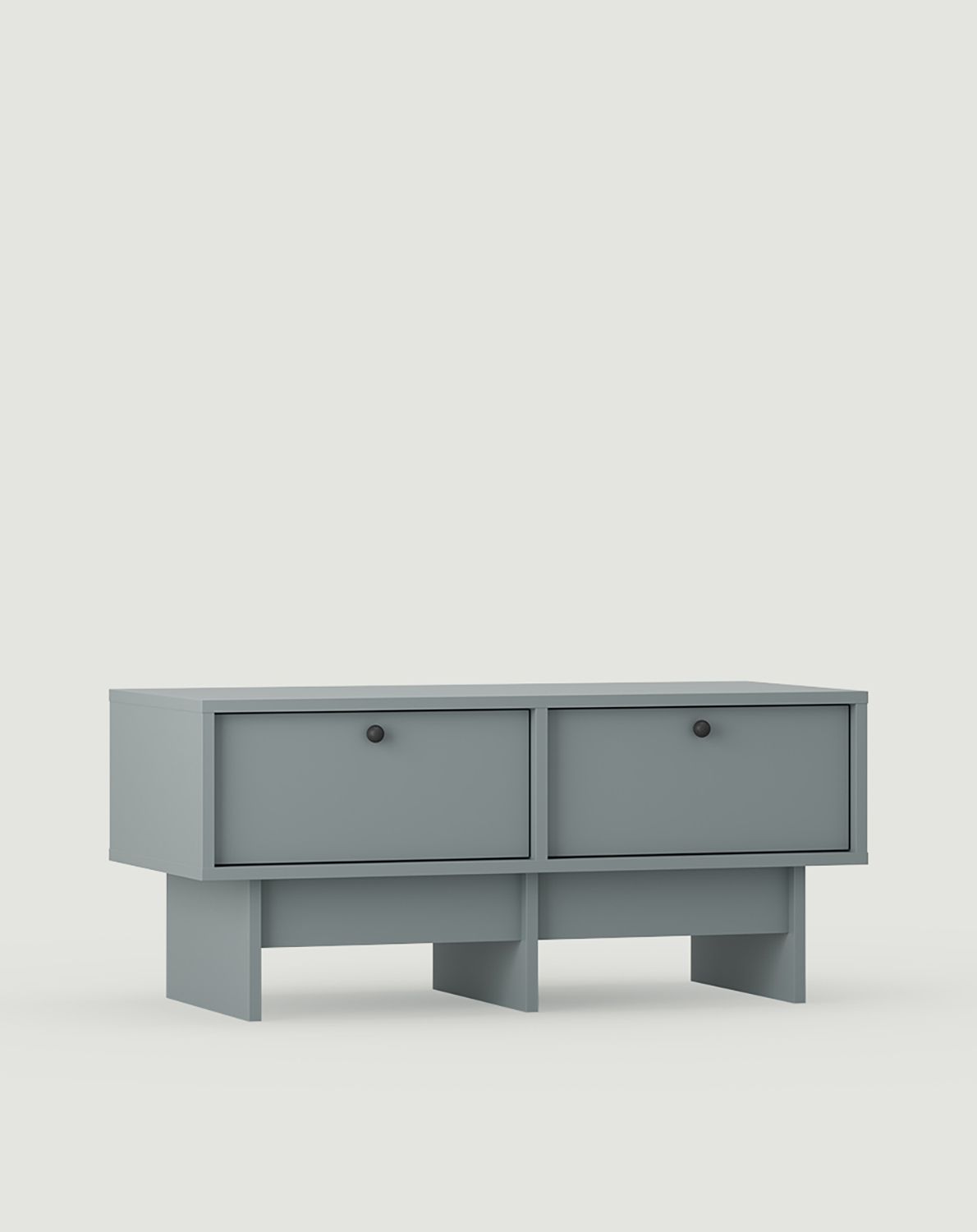 KABE KNTV1 niedriger RTV-Schrank im JAPANDI-Stil
Farbe: Twilight Blue
Griff: Kugelgriff Schwarz KD