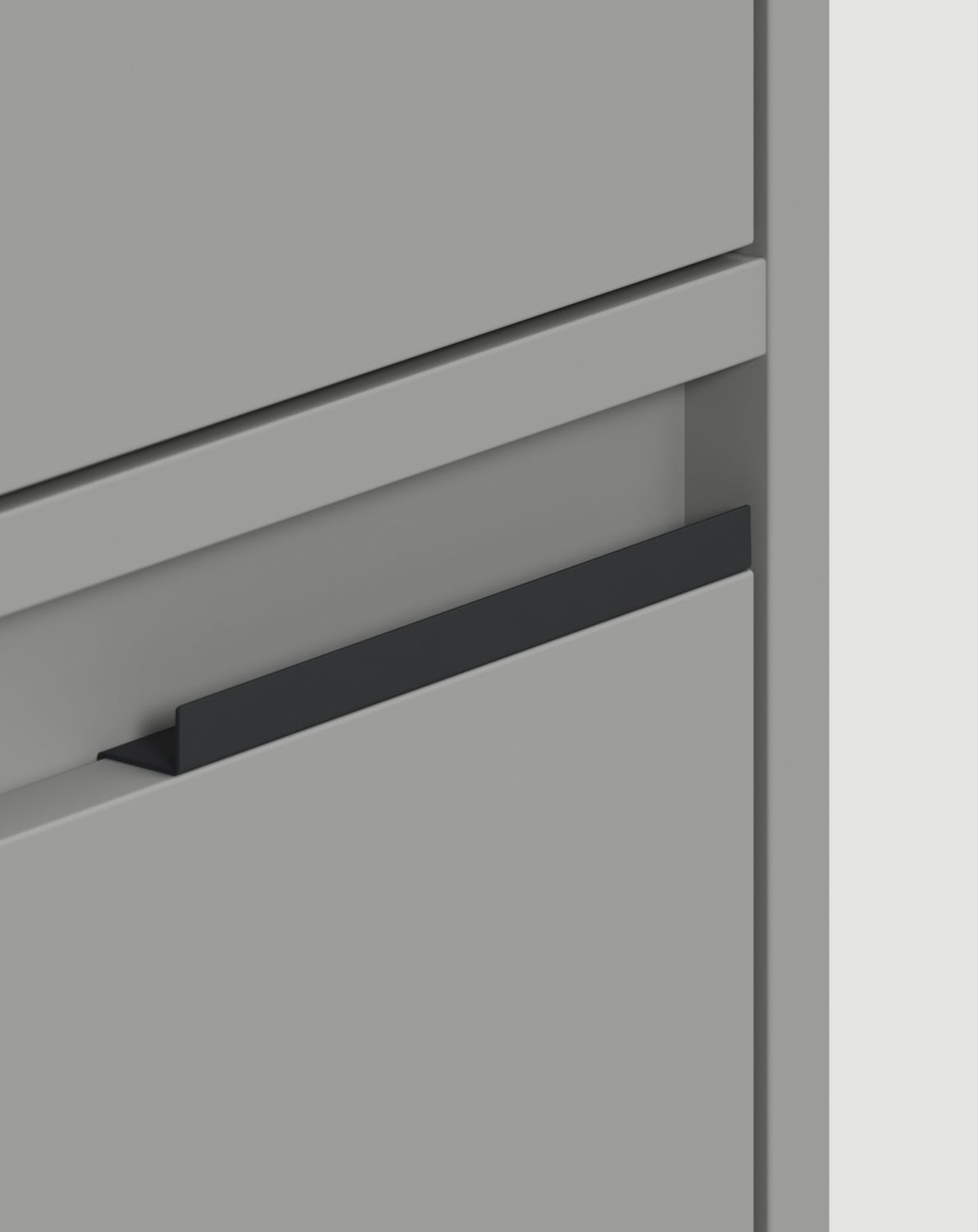 INEA Nachttisch ISN2S
Farbe: Moondust
Farbe der Beine und Griffe: Stahl Inea Schwarz