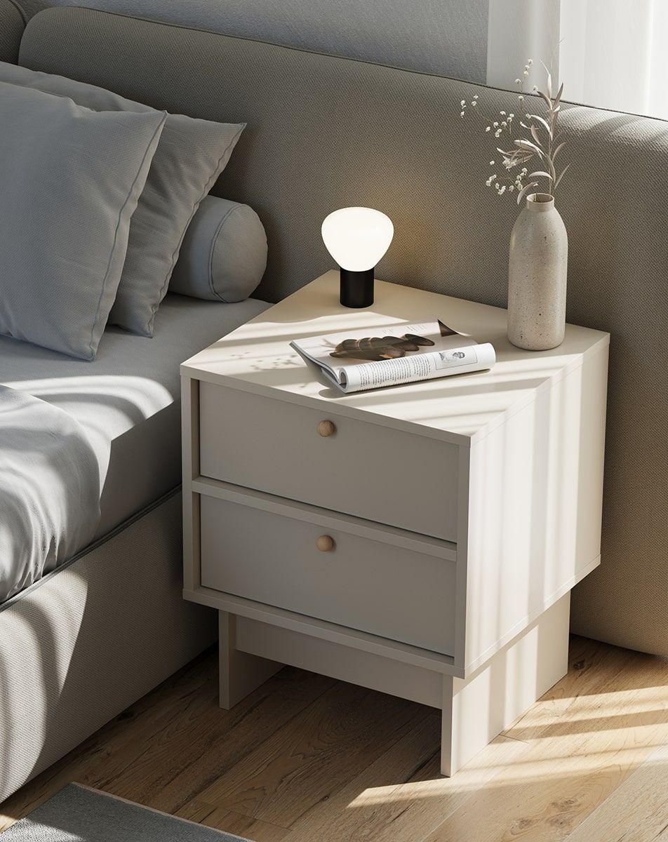 KABE SNK02 Nachttisch im JAPANI-Stil
Farbe: Champagner Beige
Griff: Kugelgriff aus Holz KD