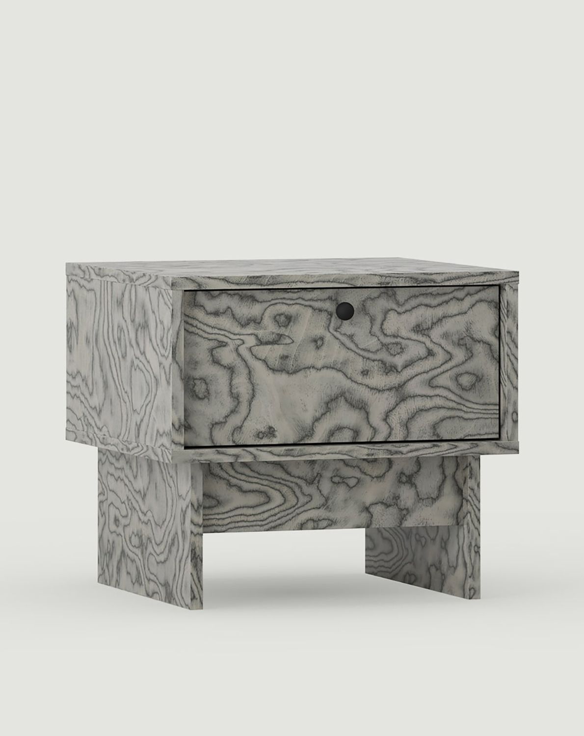 KABE SNK03 Nachttisch im JAPANI-Stil
Farbe: Furnier Sottsass Grau
Griff: Kugelgriff Schwarz KD
                            