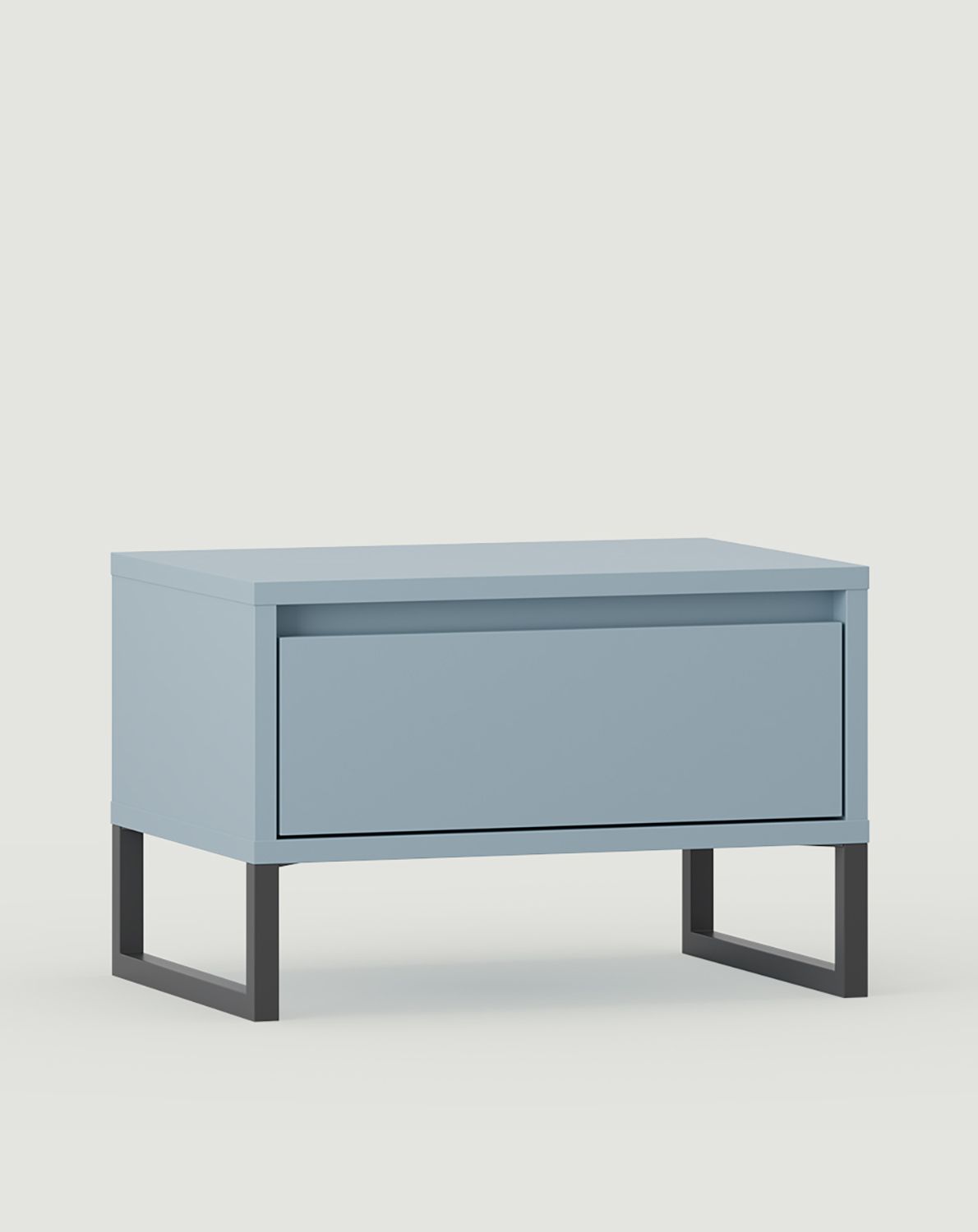 Nachttisch ODIS SN01
Farbe: Taubenblau
Farbe der Beine: Stahl ODIS Grau