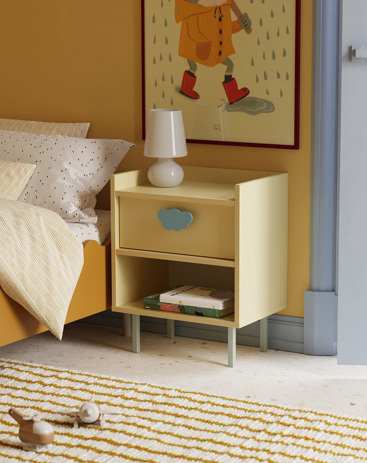 SIGI KIDS SNS01K Nachttisch mit Schublade und Regal