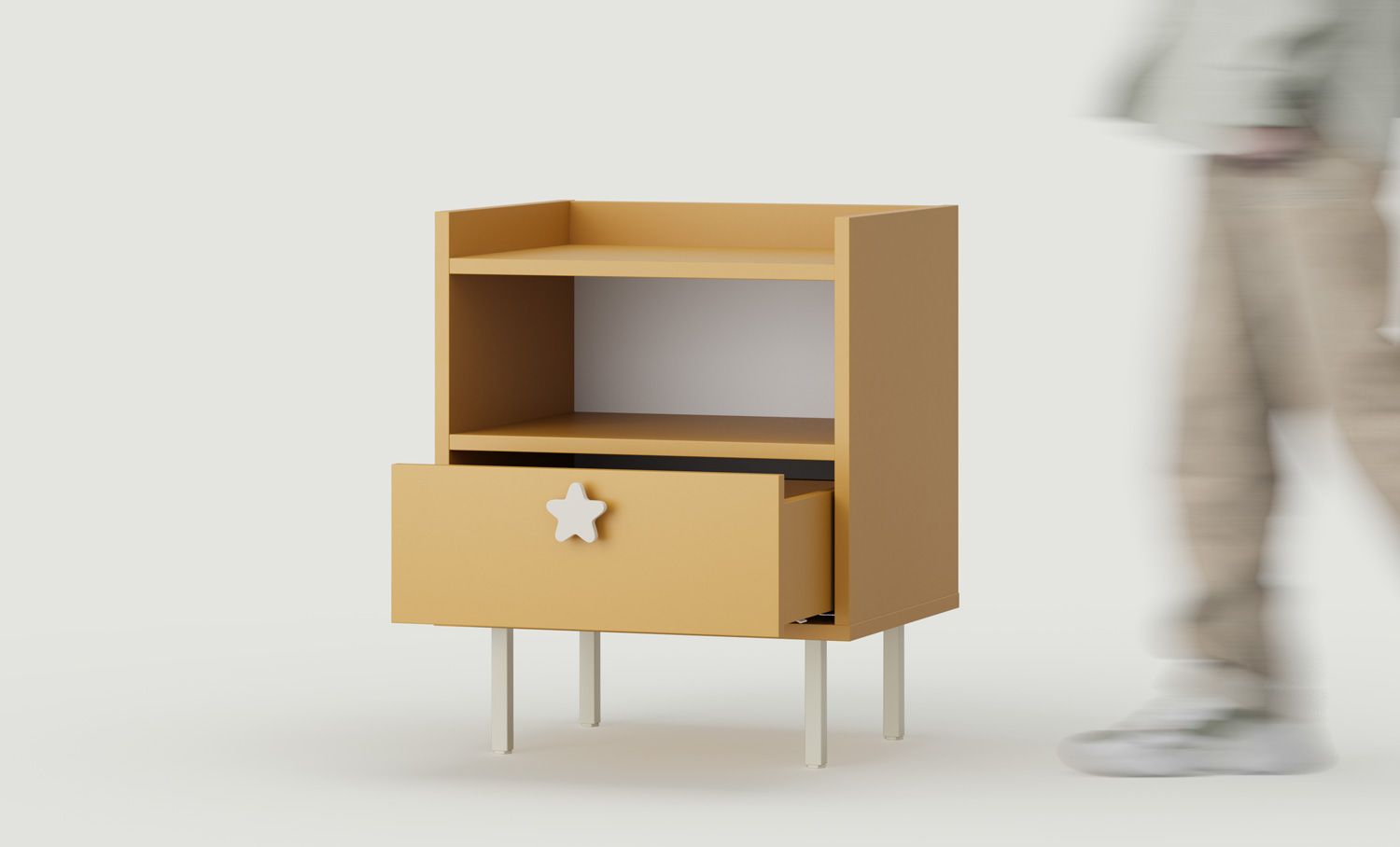 SIGI KIDS Nachttisch mit Regal und Schublade SNS04K