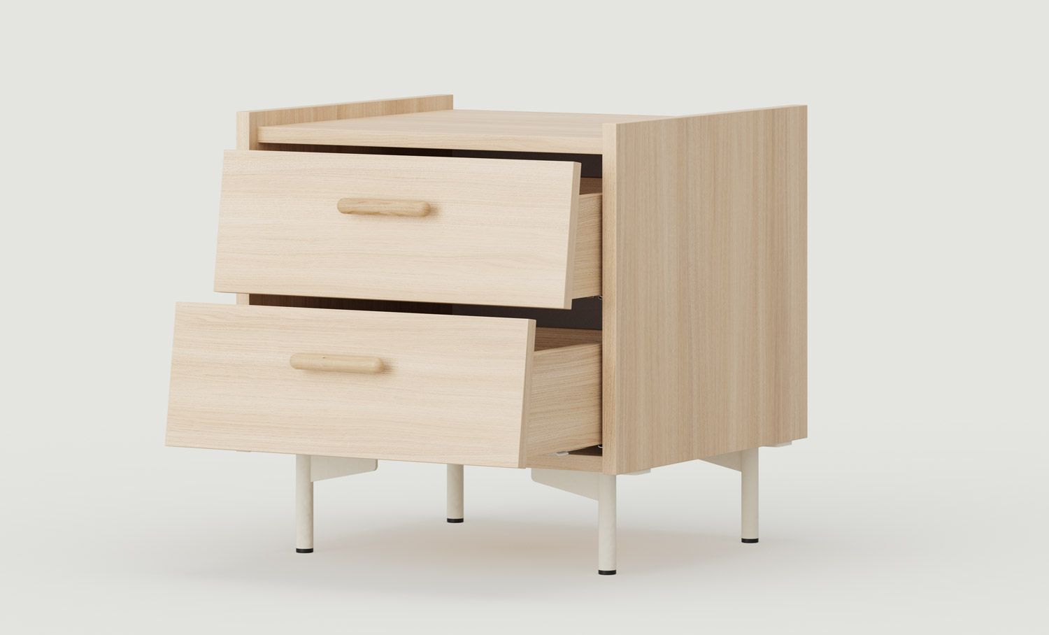 SKRA SKR20 Nachttisch
Farbe: Eiche Sand
Bein: Milky Way
Griff: Eiche Zigarre
                            