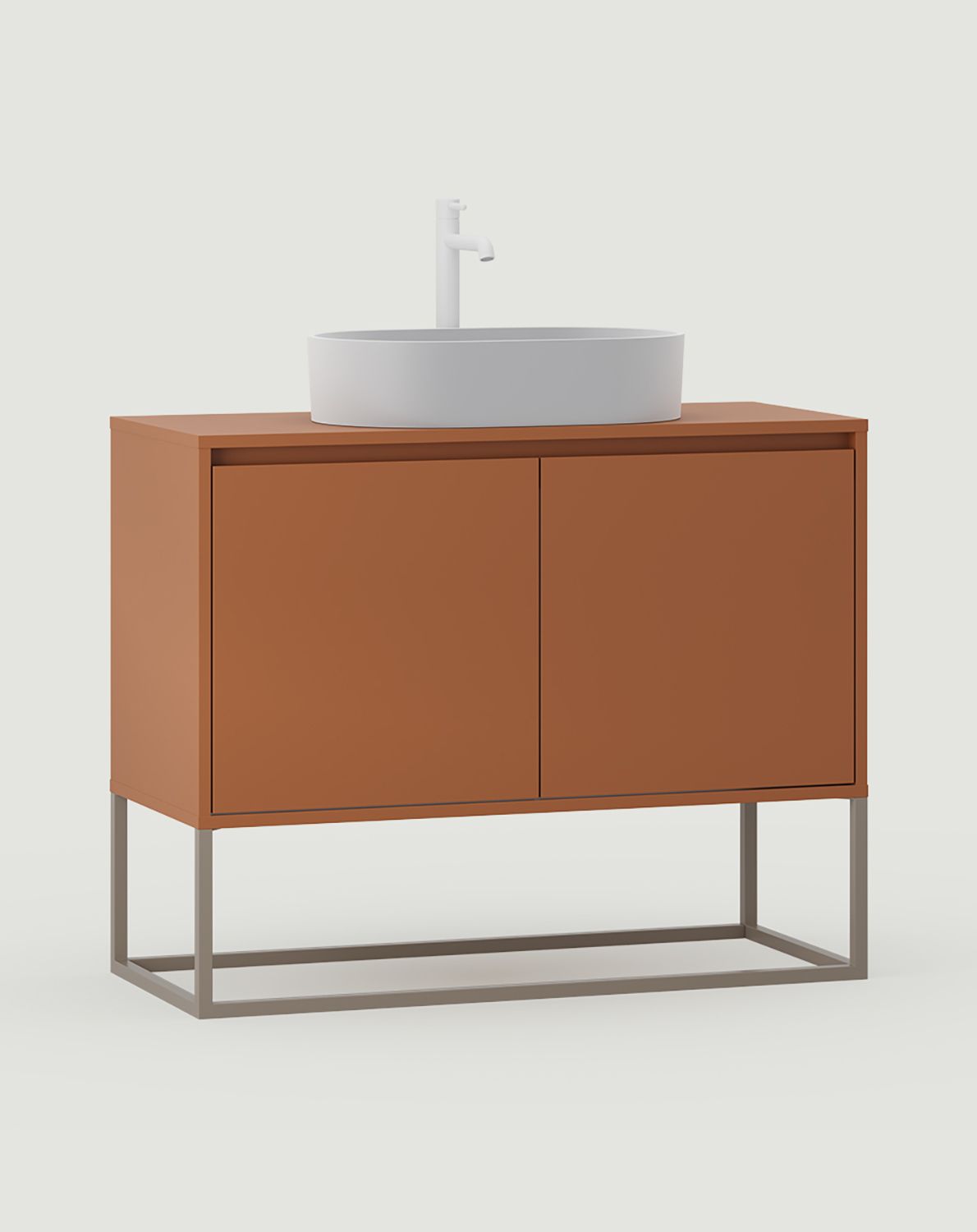 ODIS Schrank mit Waschbecken OMNIRES OU01
Farbe: Sahara Deep
Farbe der Beine: ODIS Steel Grey Beige
Waschbecken: OVO M+ Weiß glänzend OMNIRES
Wasserhahn: Tall Y Weiß Matt OMNIRES
Arbeitsplatte: Ohne Arbeitsplatte
