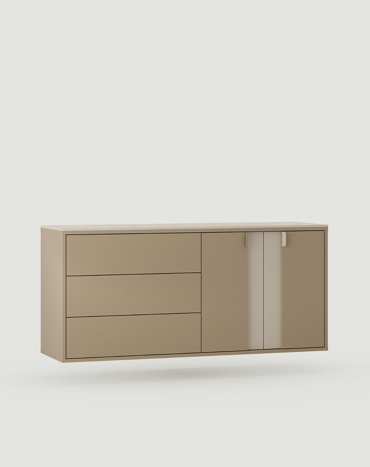 Schrank für zwei Waschbecken LAYERS LAY77
Farbe: Cappuccino
Farbe der Front der zweiten Ebene: Champagne Beige
Griff: LAYERS 110 Cappuccino
Tischplatte: Diamant-Sahne-Sinter