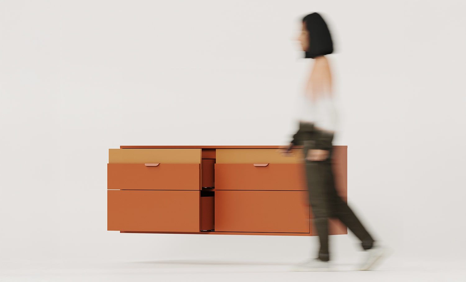 LAYERS LAY73 Doppel-Waschtisch-Wandschrank mit Schubladen
Farbe: Sahara Deep
Zweite Schicht Frontfarbe: Sahara Deep
Griff: LAYERS 110 Fire Terracotta Griff