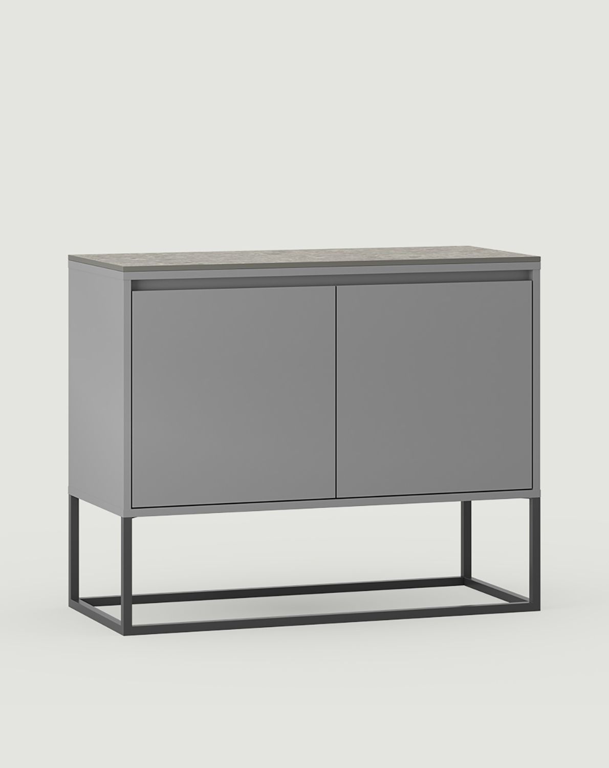 Waschtischunterschrank ODIS OU01B
Farbe: Moondust
Farbe der Beine: ODIS Steel Grey
Tischplatte: Grau gesinterter Terrazzo